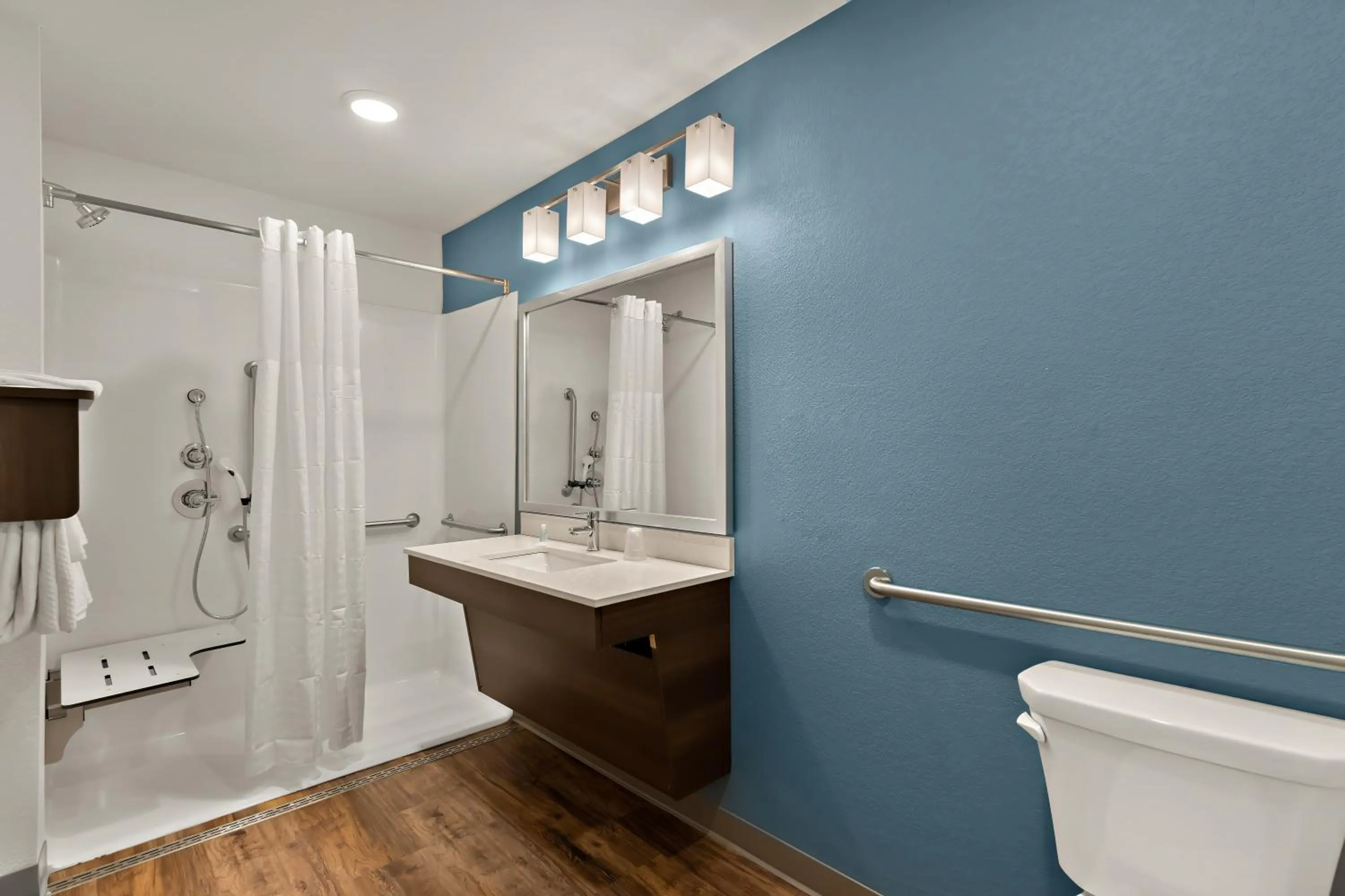 Bathroom in WoodSpring Suites Fort Collins