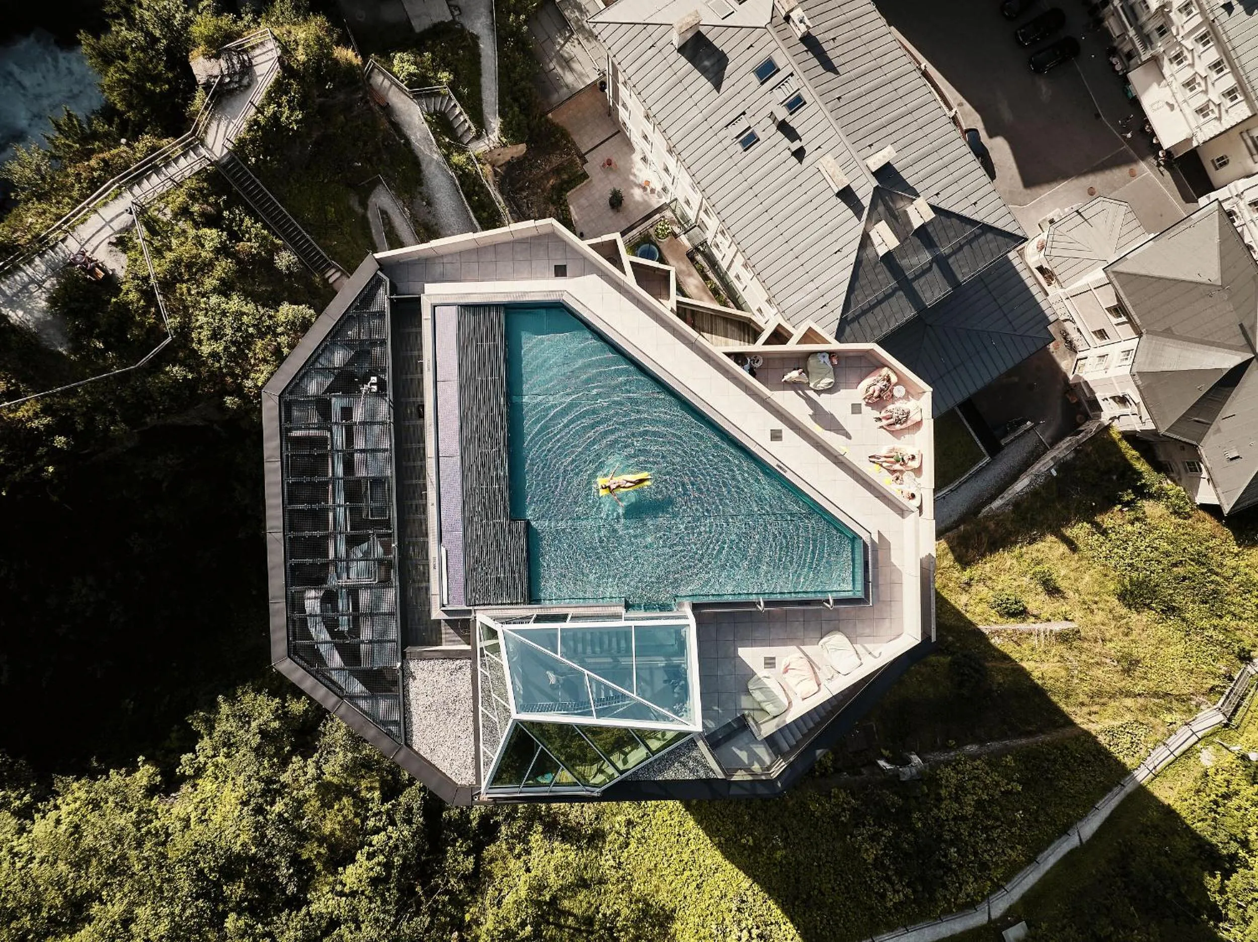 Pool view in Urban Nature Bad Gastein - Badeschloss