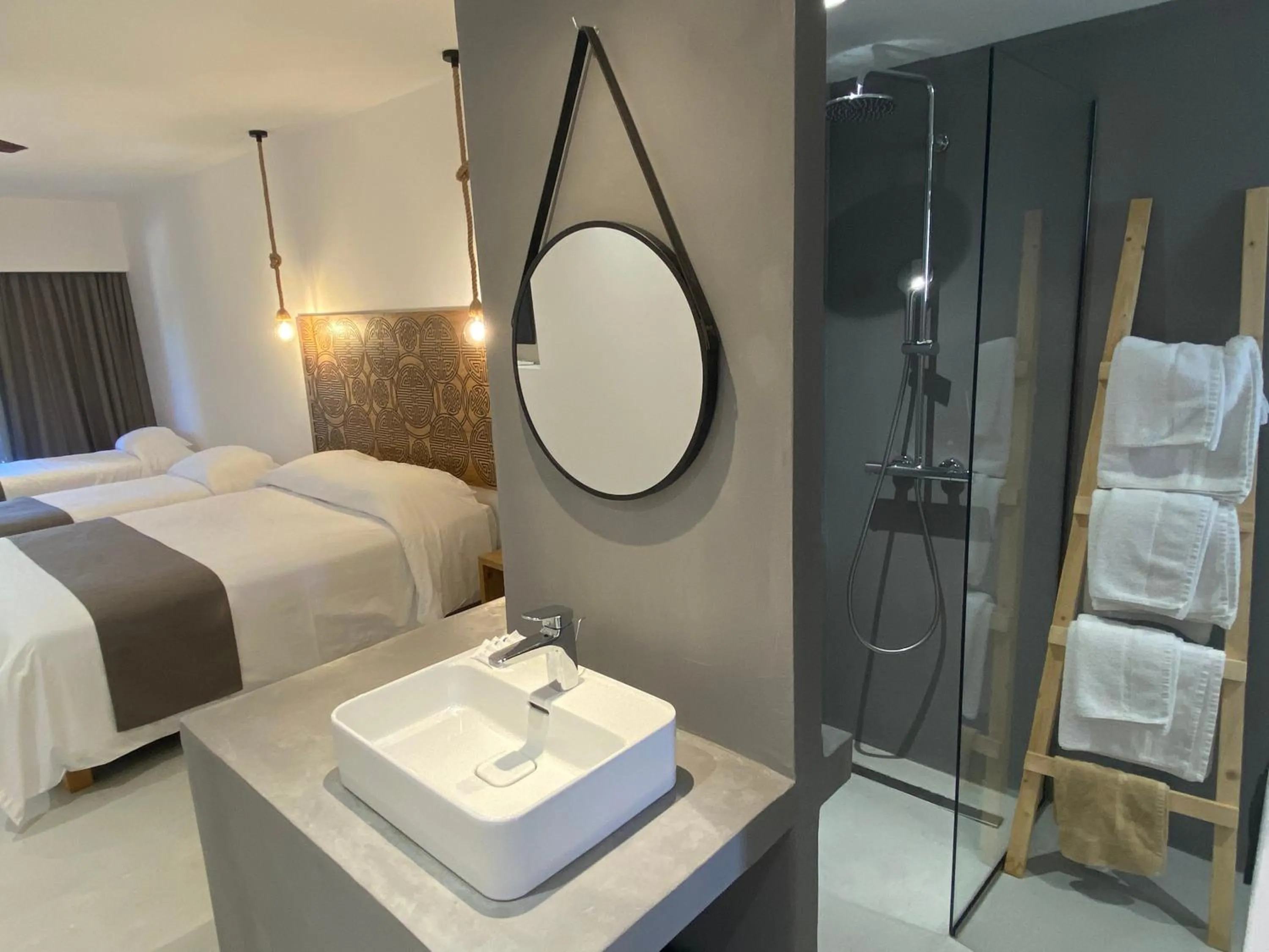 Bed in Helios Beach Hotel & Bungalows