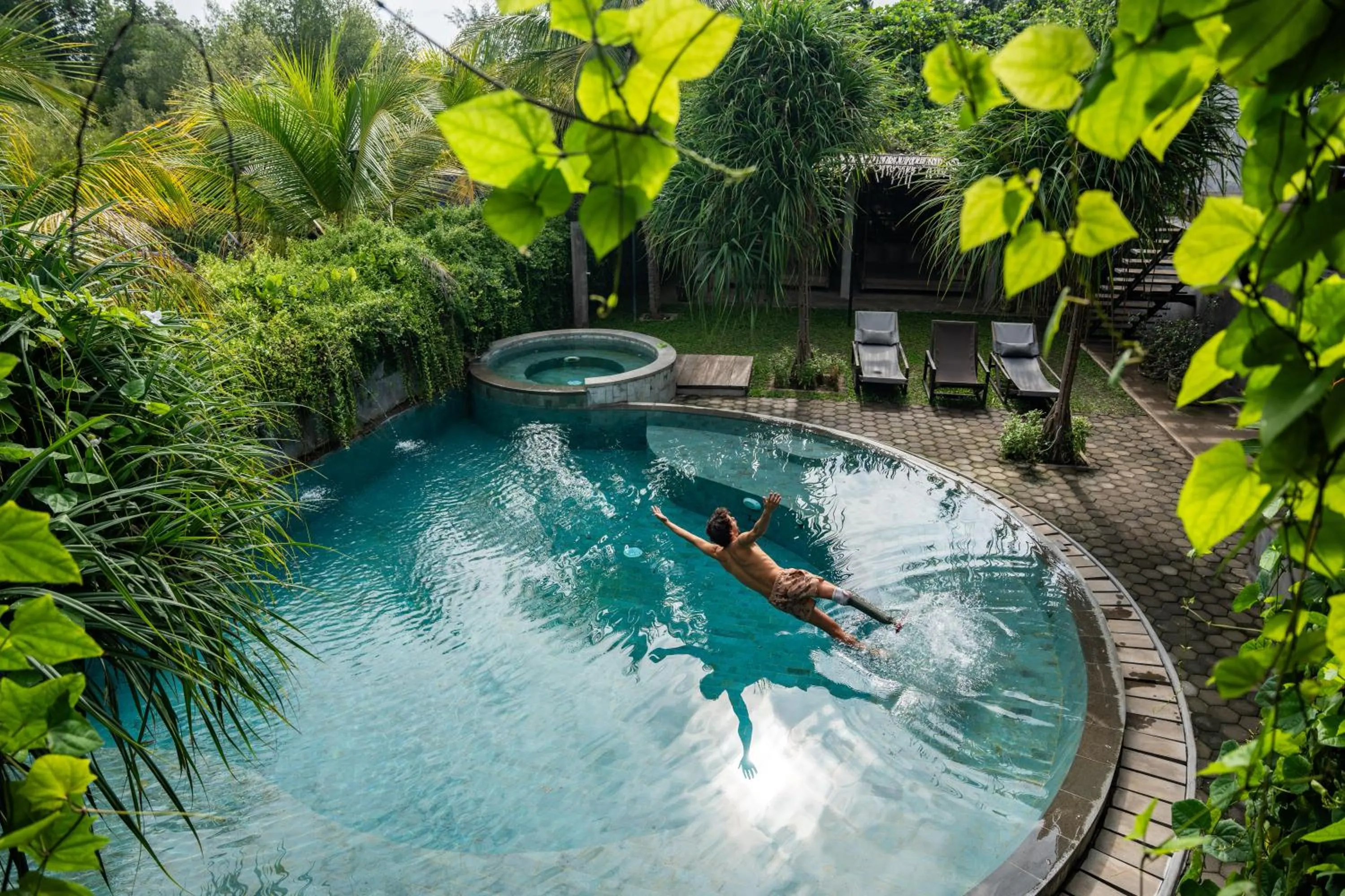 Pool view in Mangroove Bay Boutique Hostel