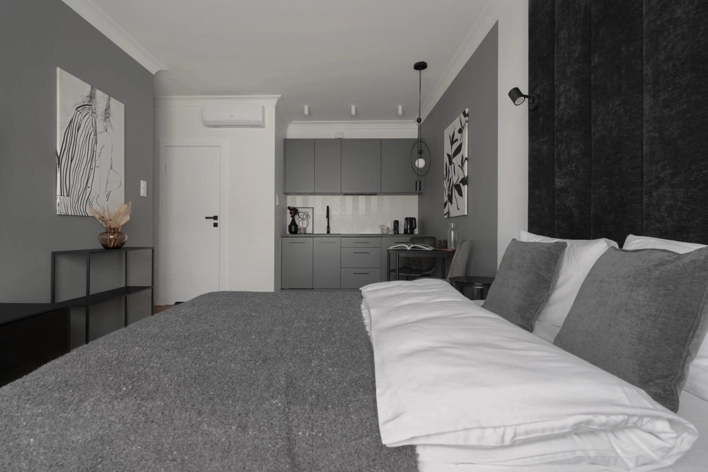 Bed in APARTIO ROOMS Gliwice