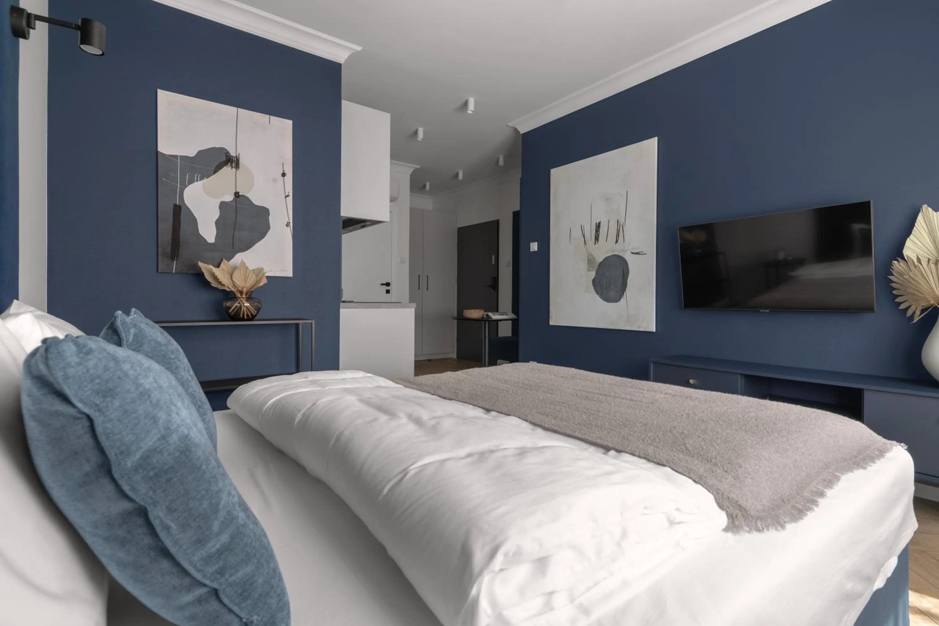 Bed in APARTIO ROOMS Gliwice