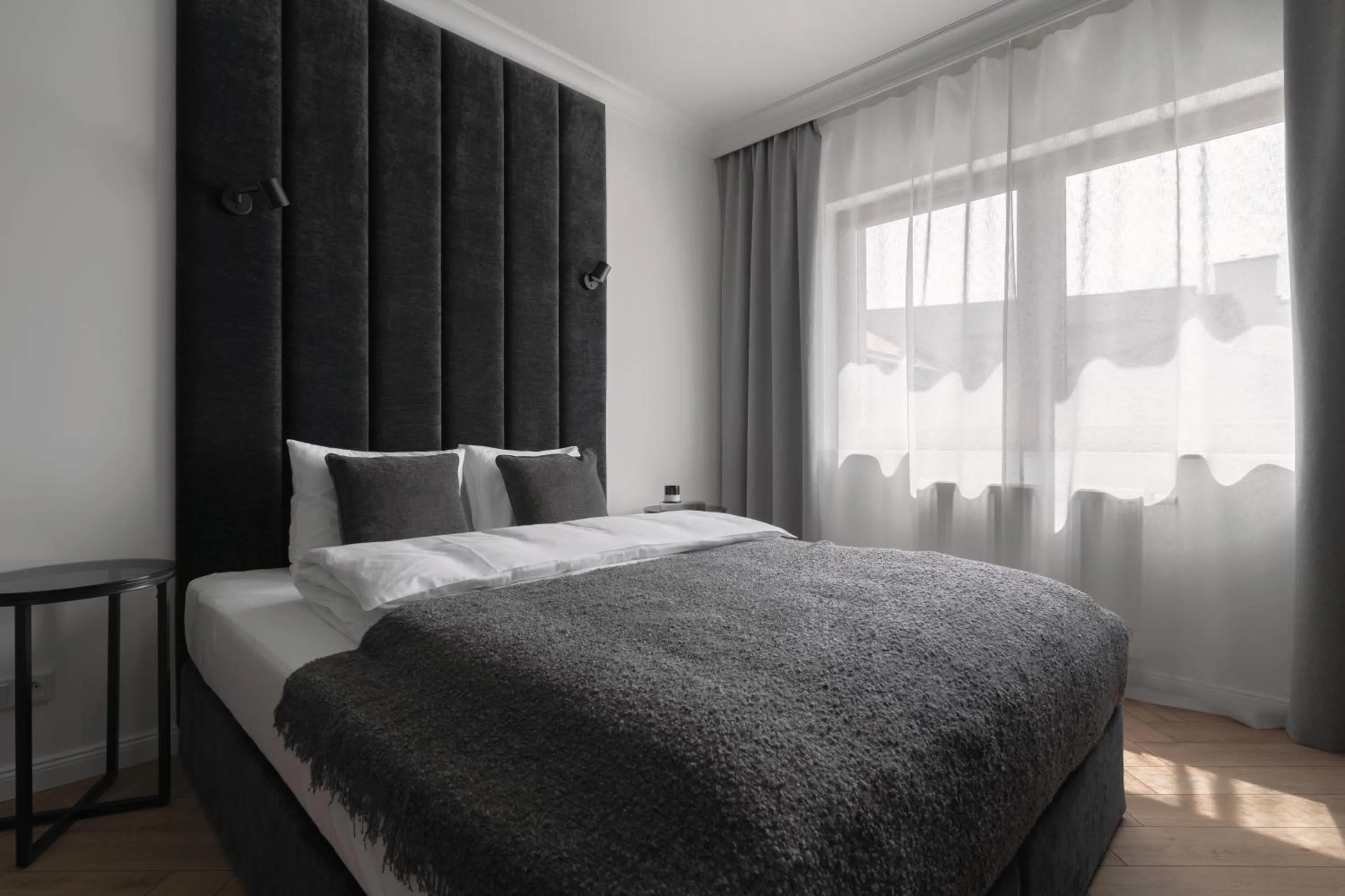 Bed in APARTIO ROOMS Gliwice