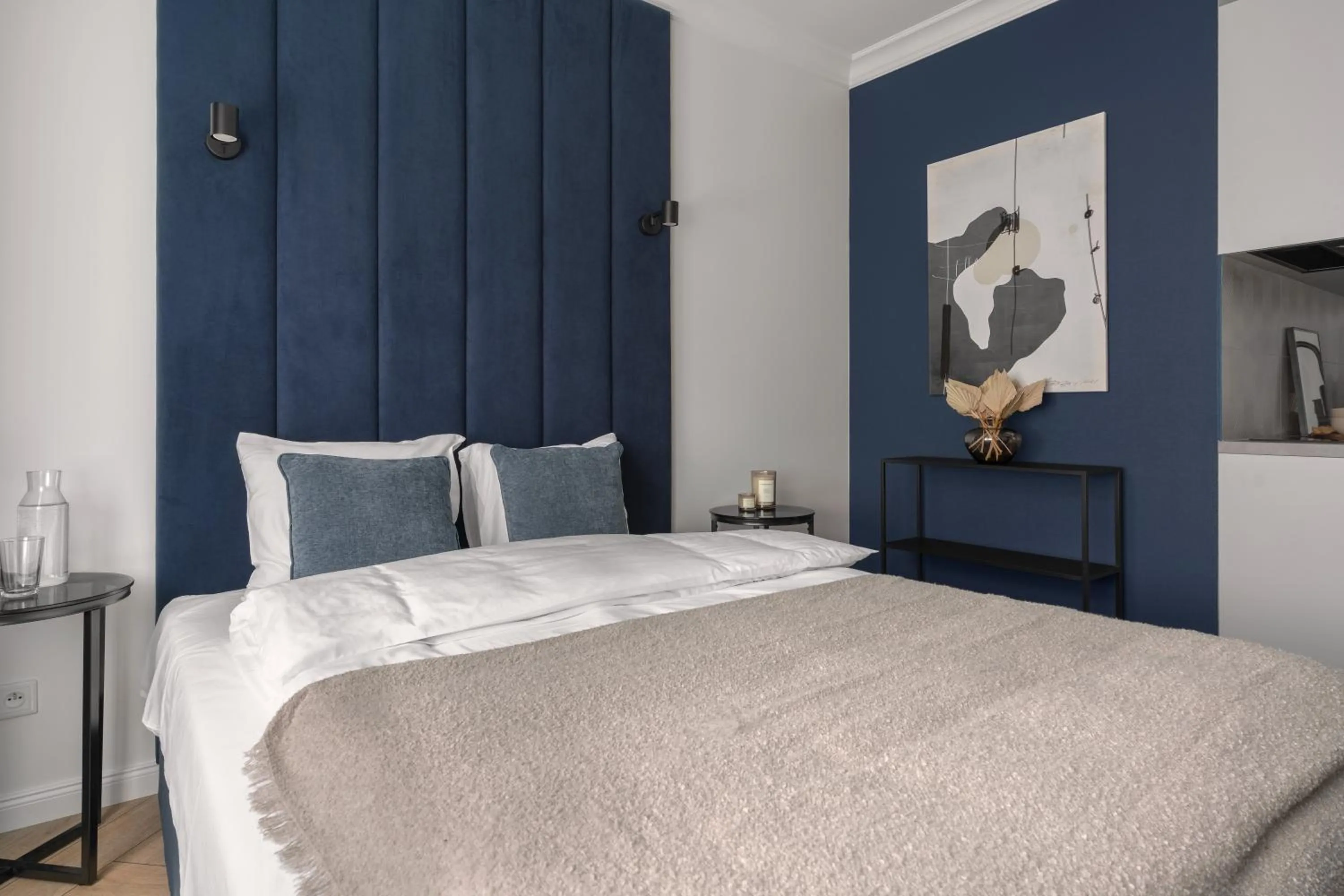 Bed in APARTIO ROOMS Gliwice