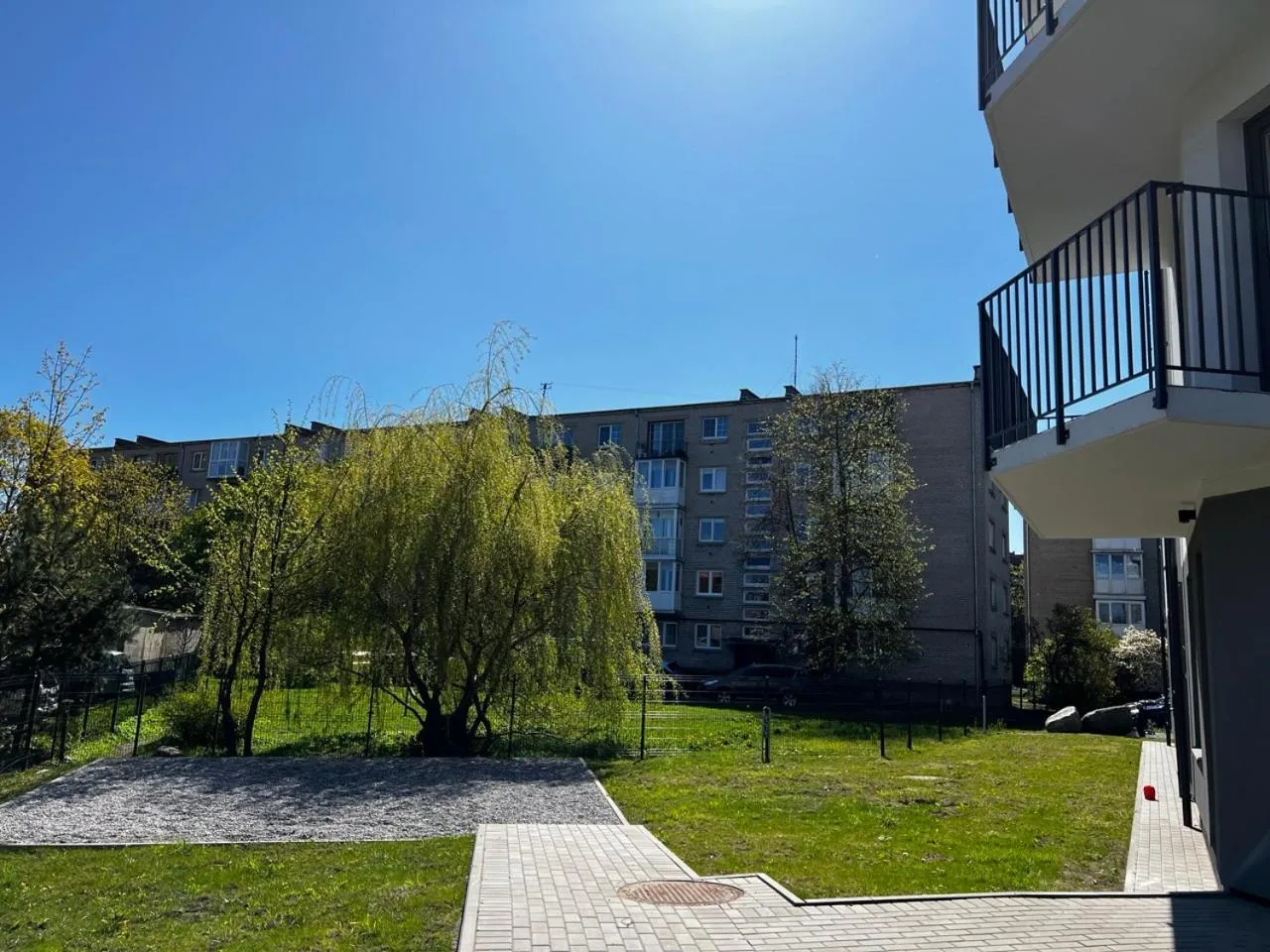 Patio in Tilzes Studio apartaments, Self check-in, Free parking, Comfort