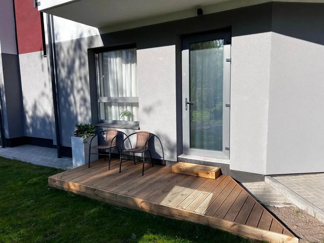 Patio in Tilzes Studio apartaments, Self check-in, Free parking, Comfort