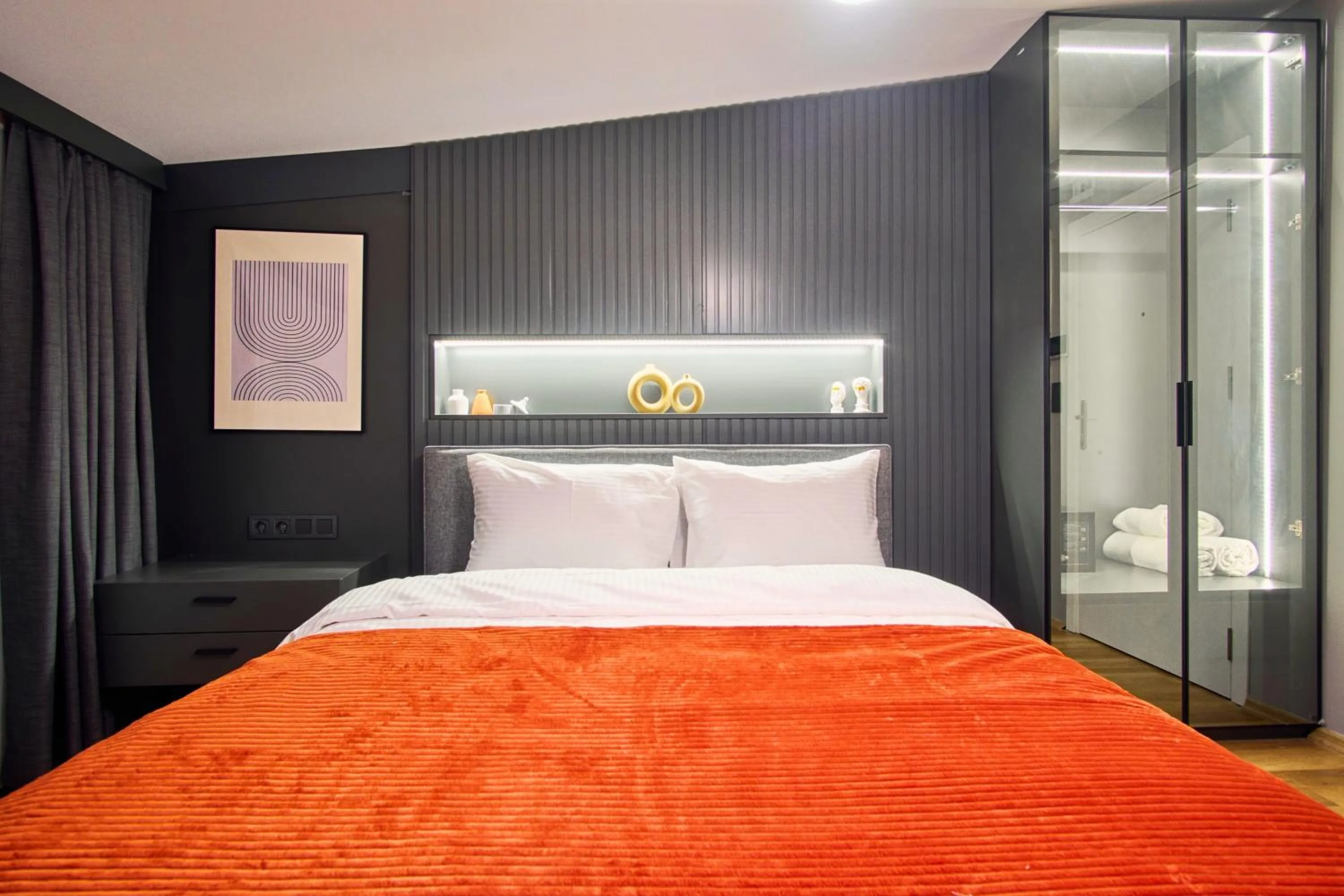 Bed in TAKS-INN Hotel