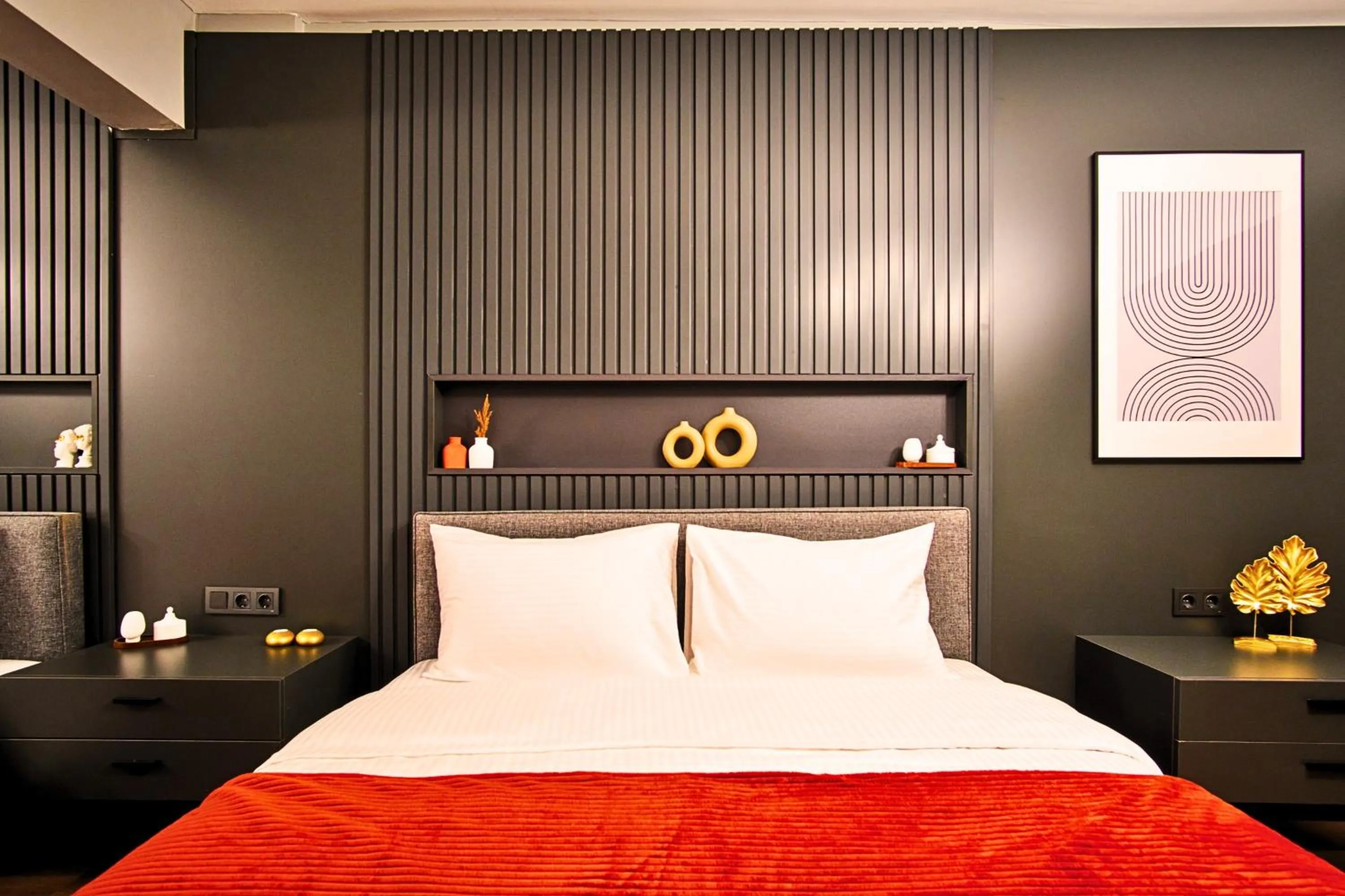 Bed in TAKS-INN Hotel