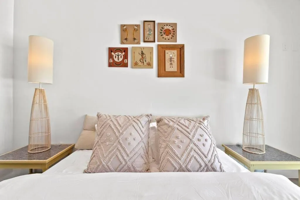 Bed in Funky Pool Side Cabana in DTPHX