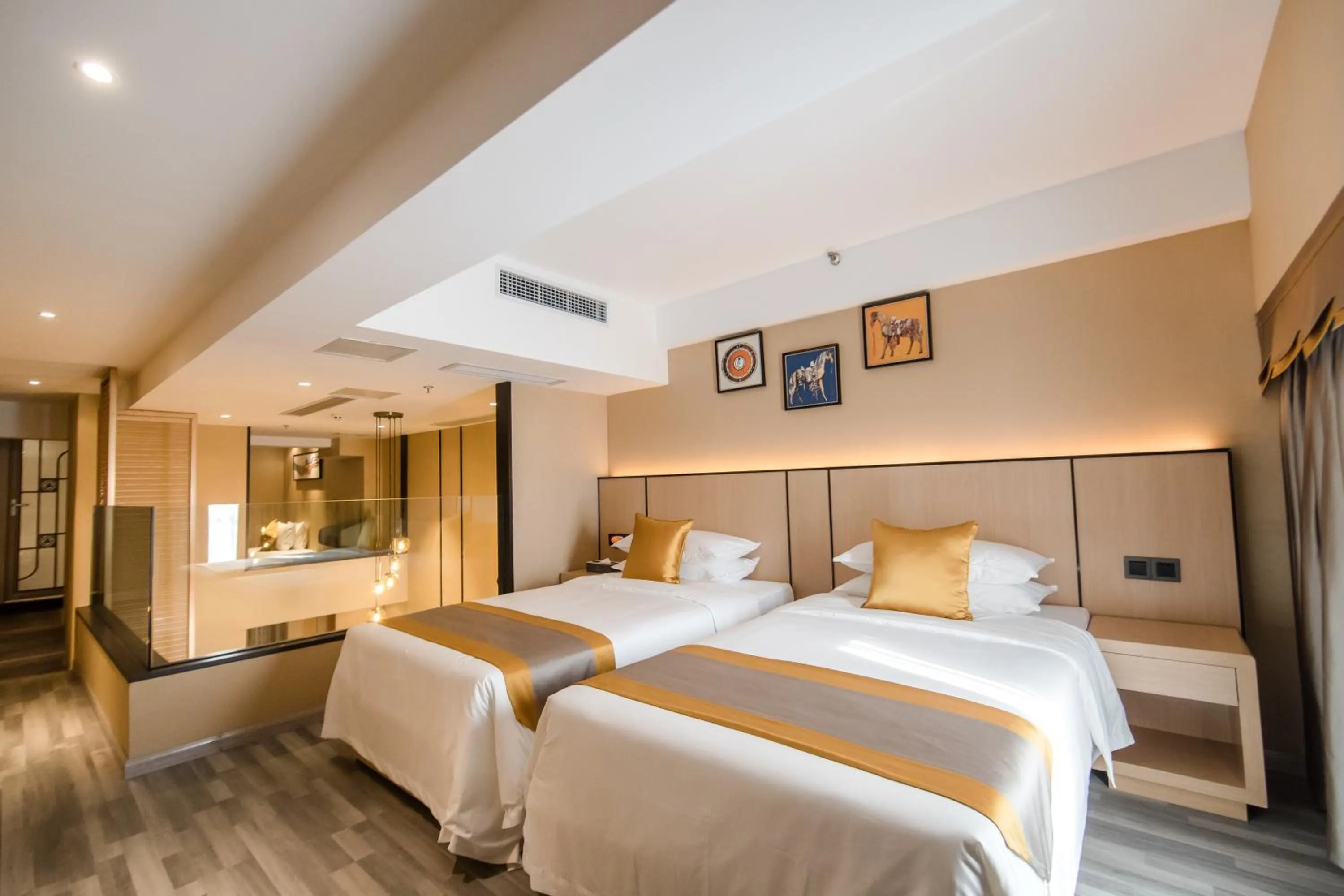 Bed in Hilmanhomeful Hotel - Caijia Subway Station