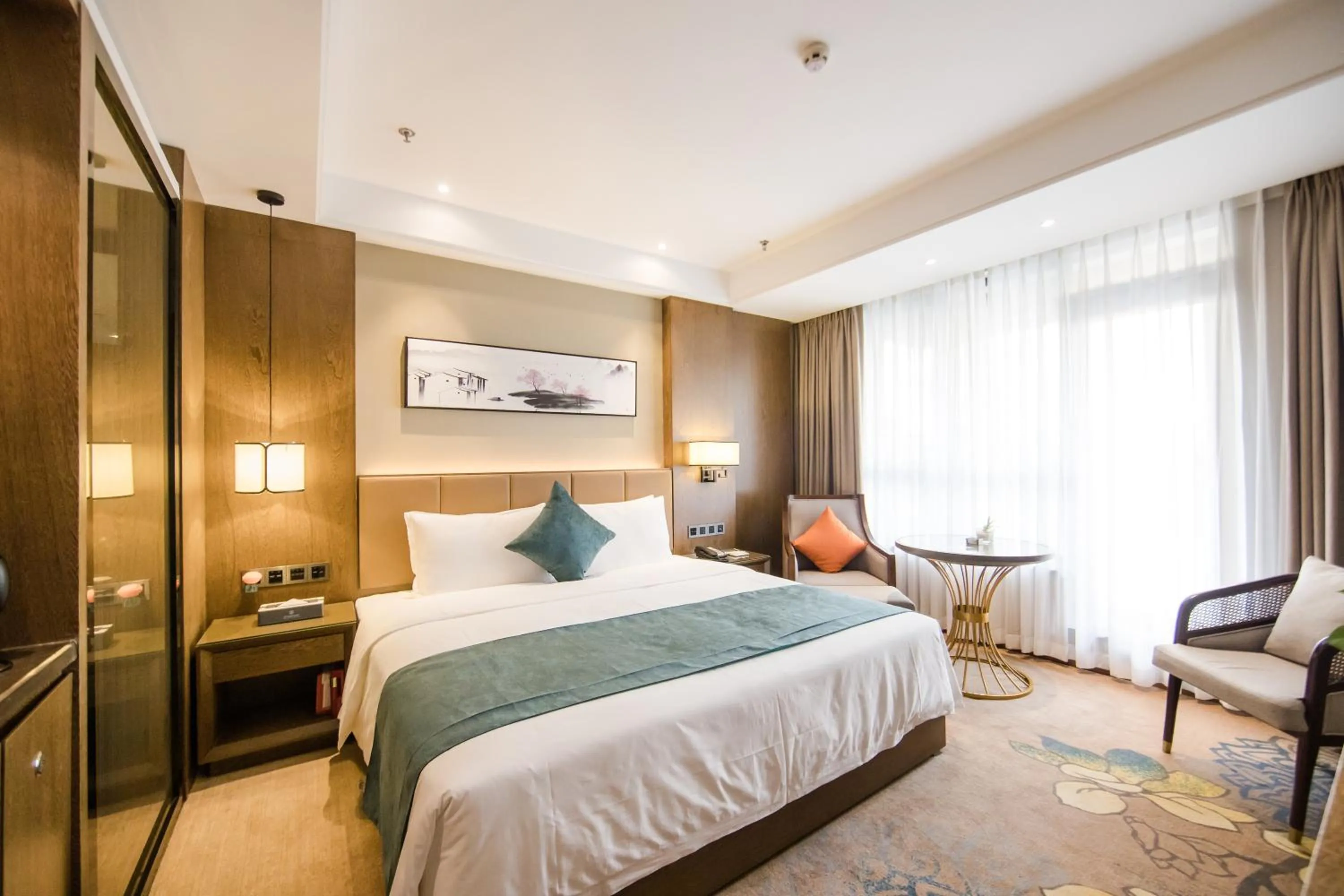 TV and multimedia, Bed in Hilmanhomeful Hotel - Caijia Subway Station