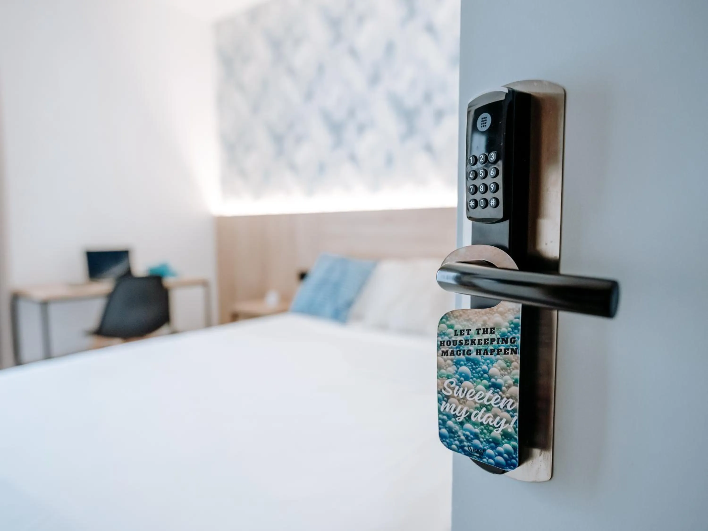 Decorative detail, Bed in Sweet Lloret Suites