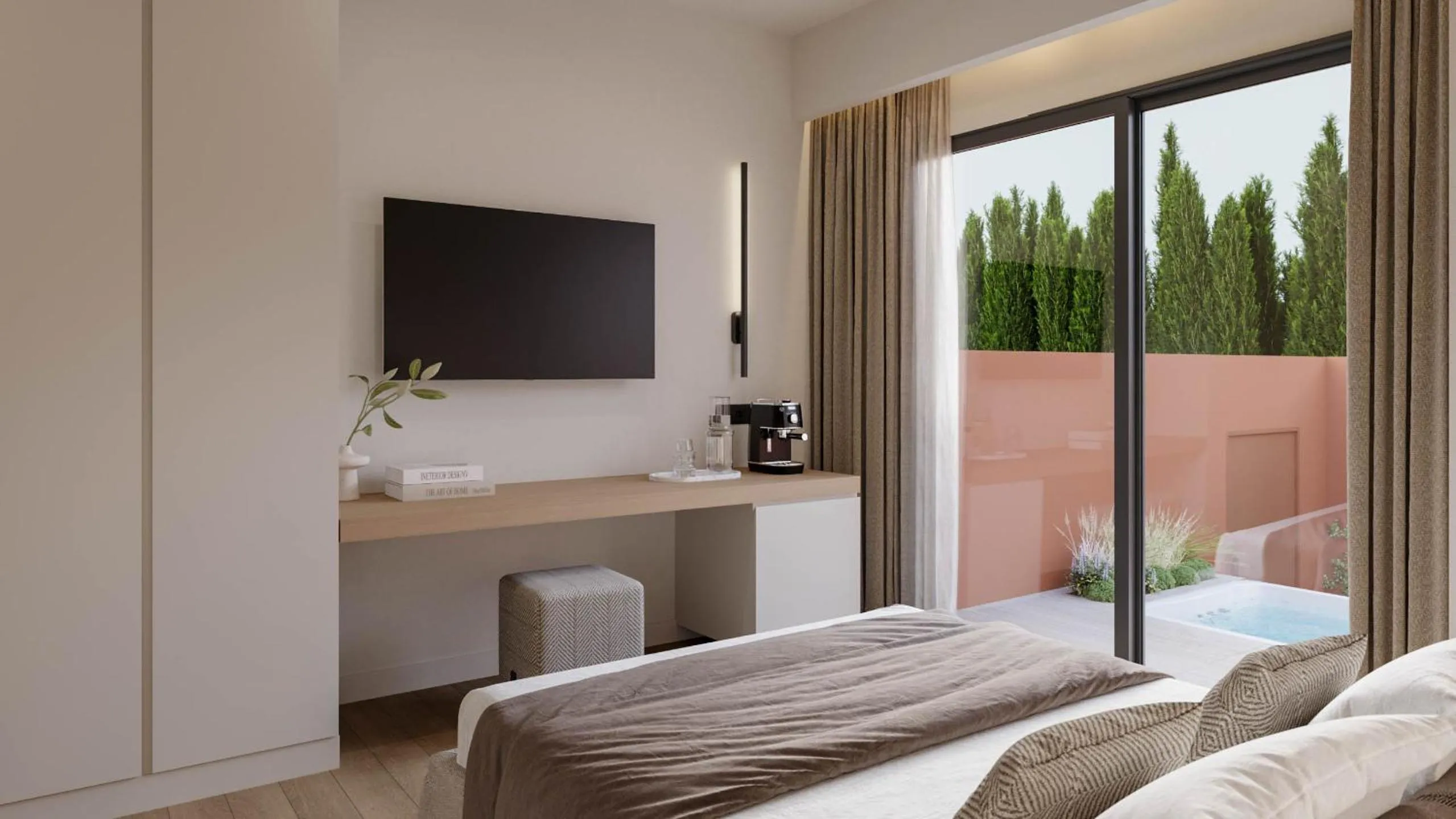 Bedroom, Bed in Athesense Suites