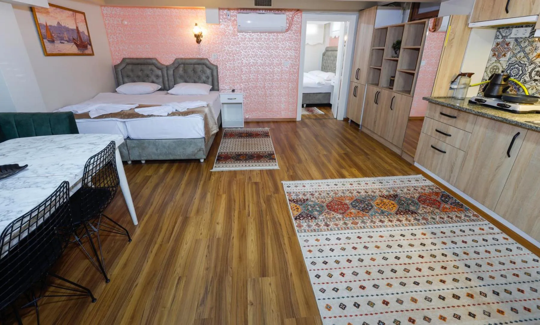 Kitchen or kitchenette, Bed in Fidelya Boutique Hotel