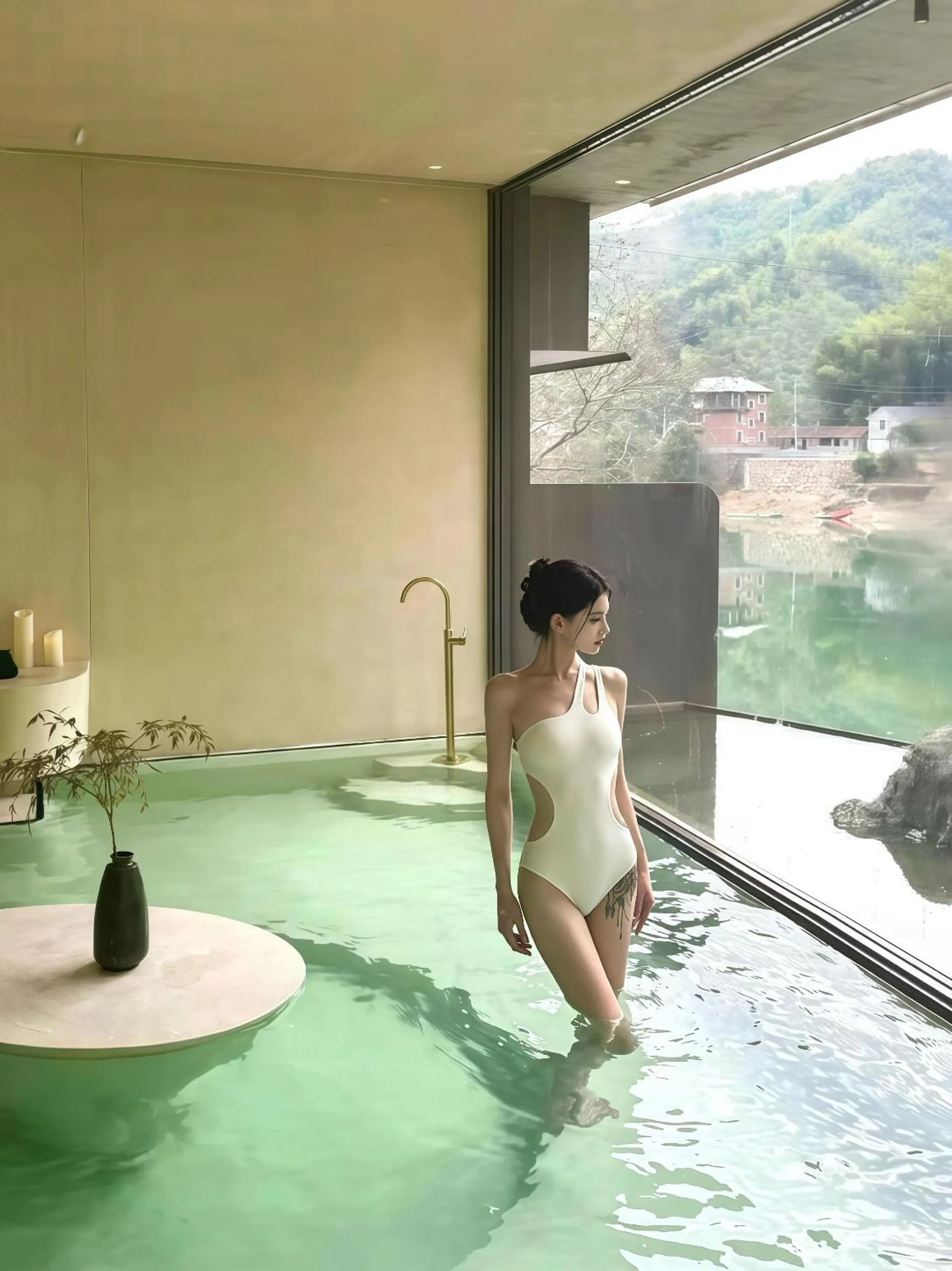 Hot Spring Bath in Yakamoz Qianchuan Hotel