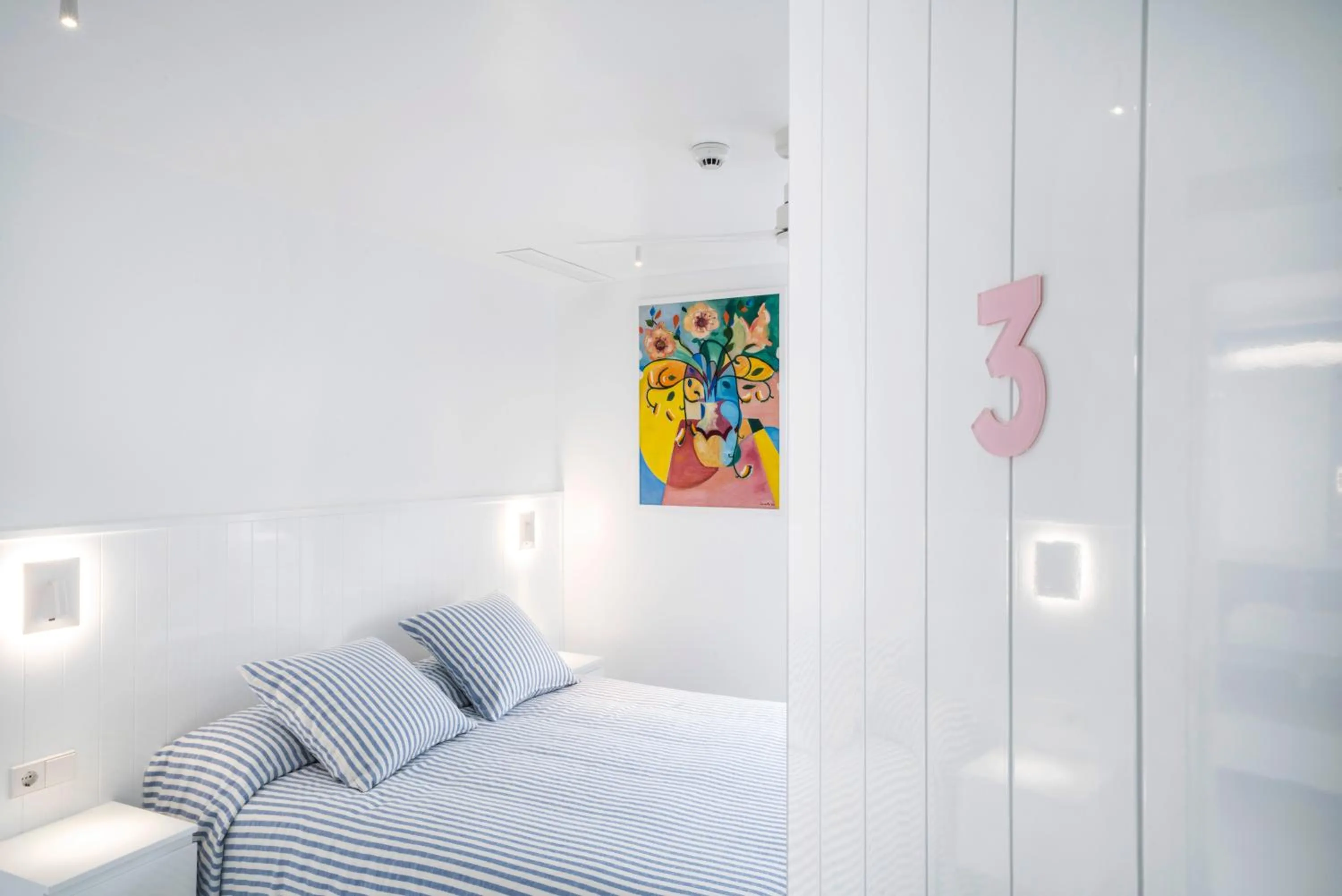 Bed in The Pink Elephant Hotel