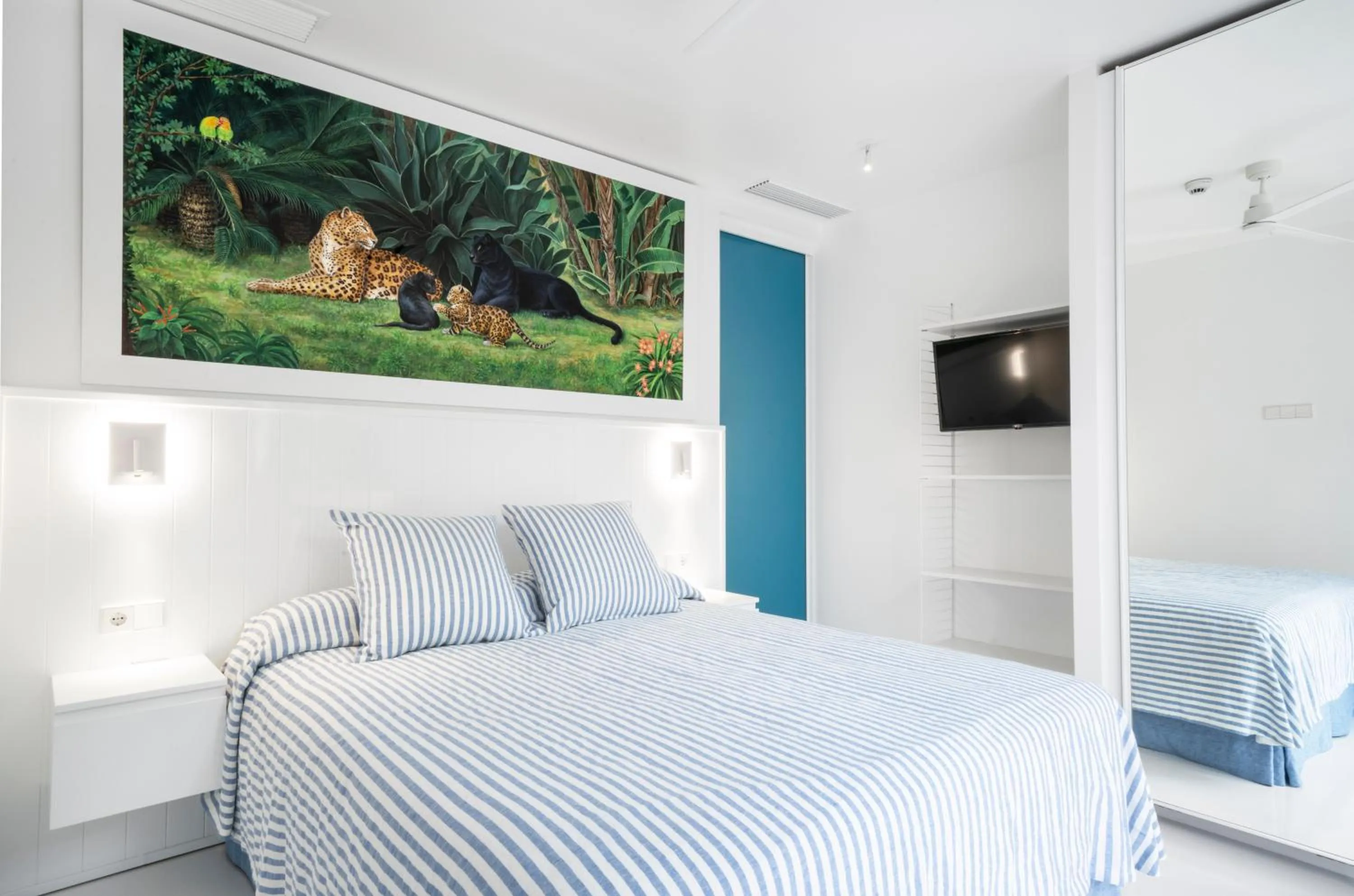 Bed in The Pink Elephant Hotel