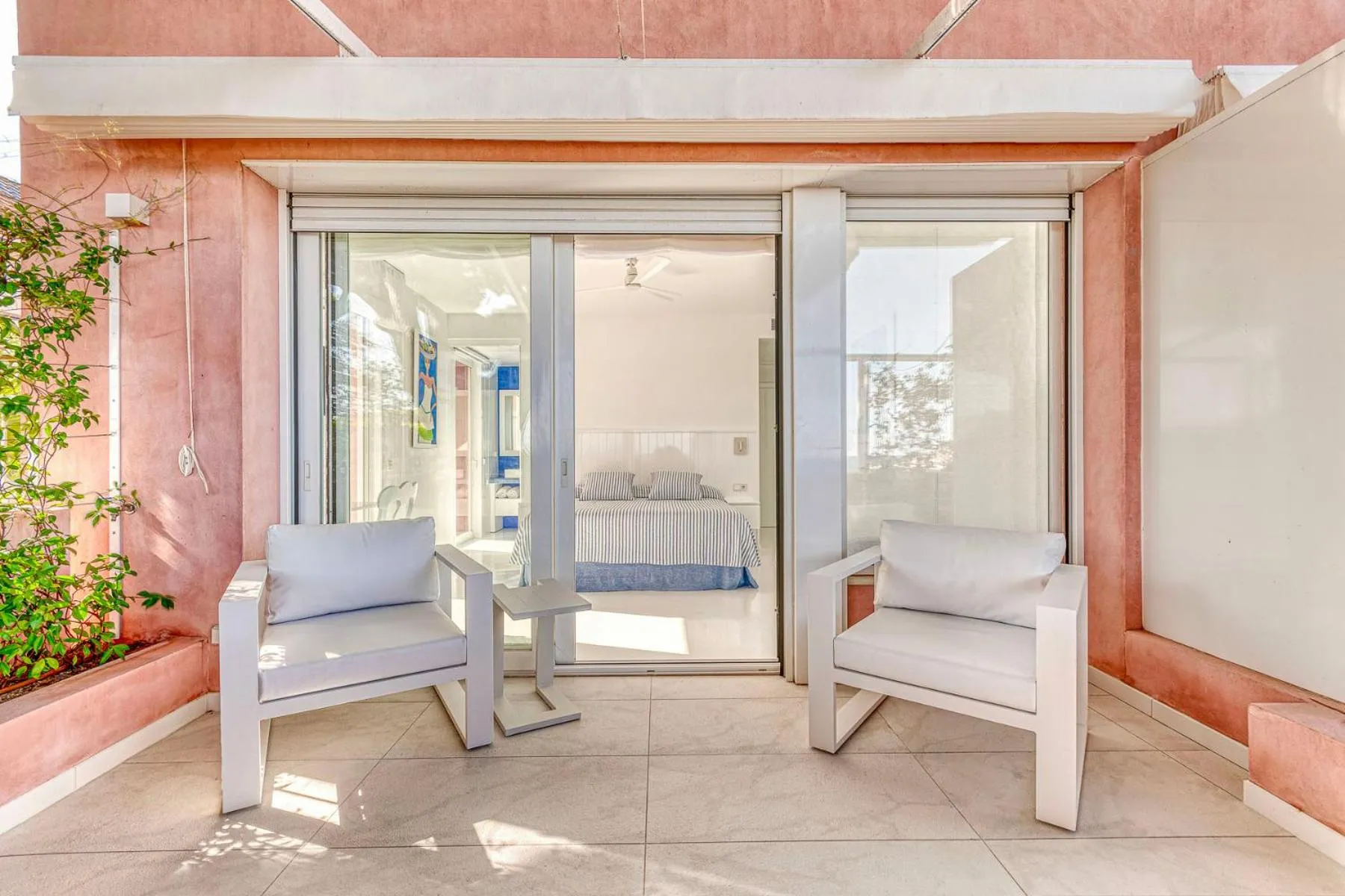 Bed in The Pink Elephant Hotel