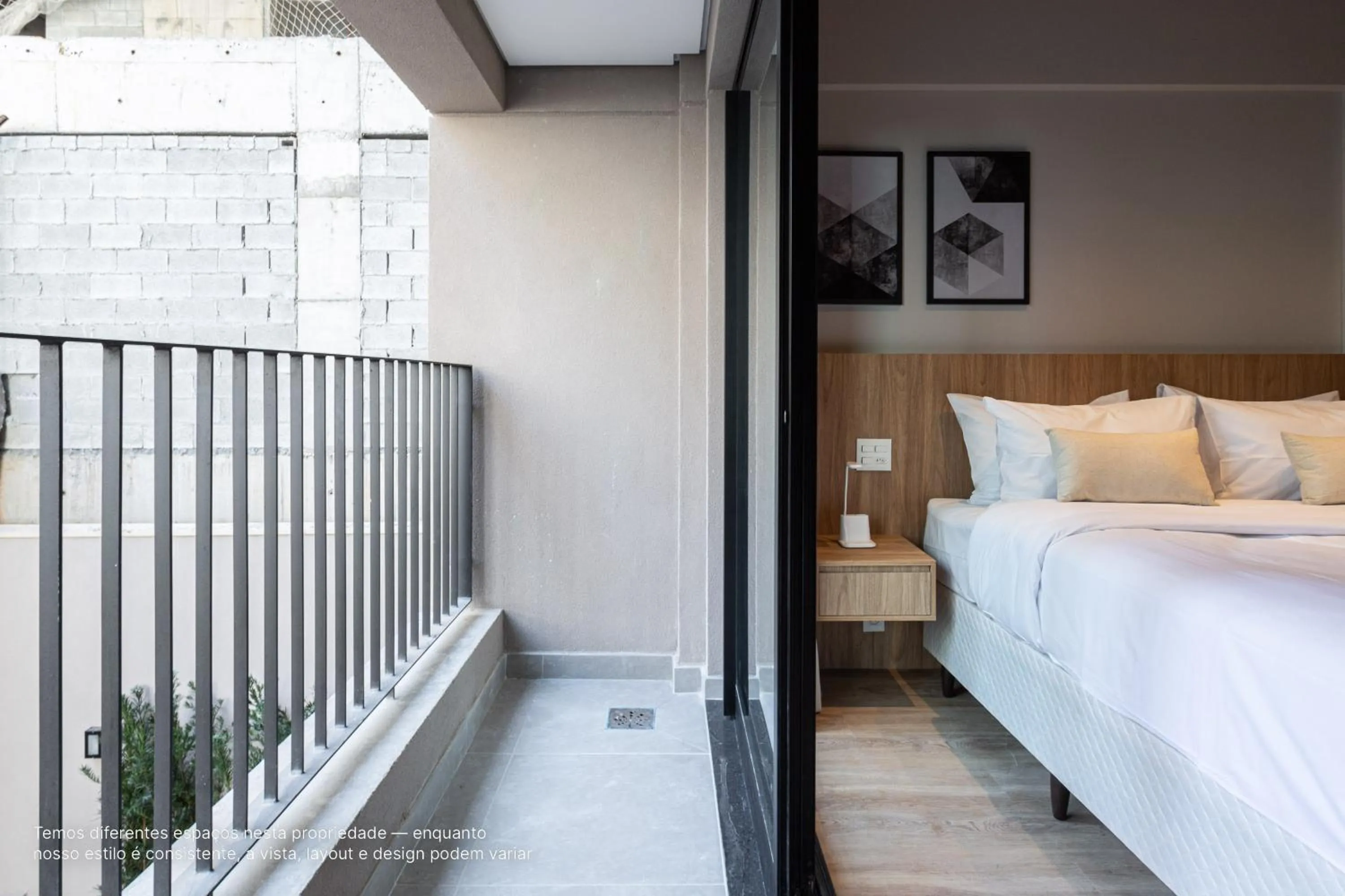 Balcony/Terrace, Bed in Next Paulista by Viva - Apartamentos completos ao lado da Av Paulista e MASP