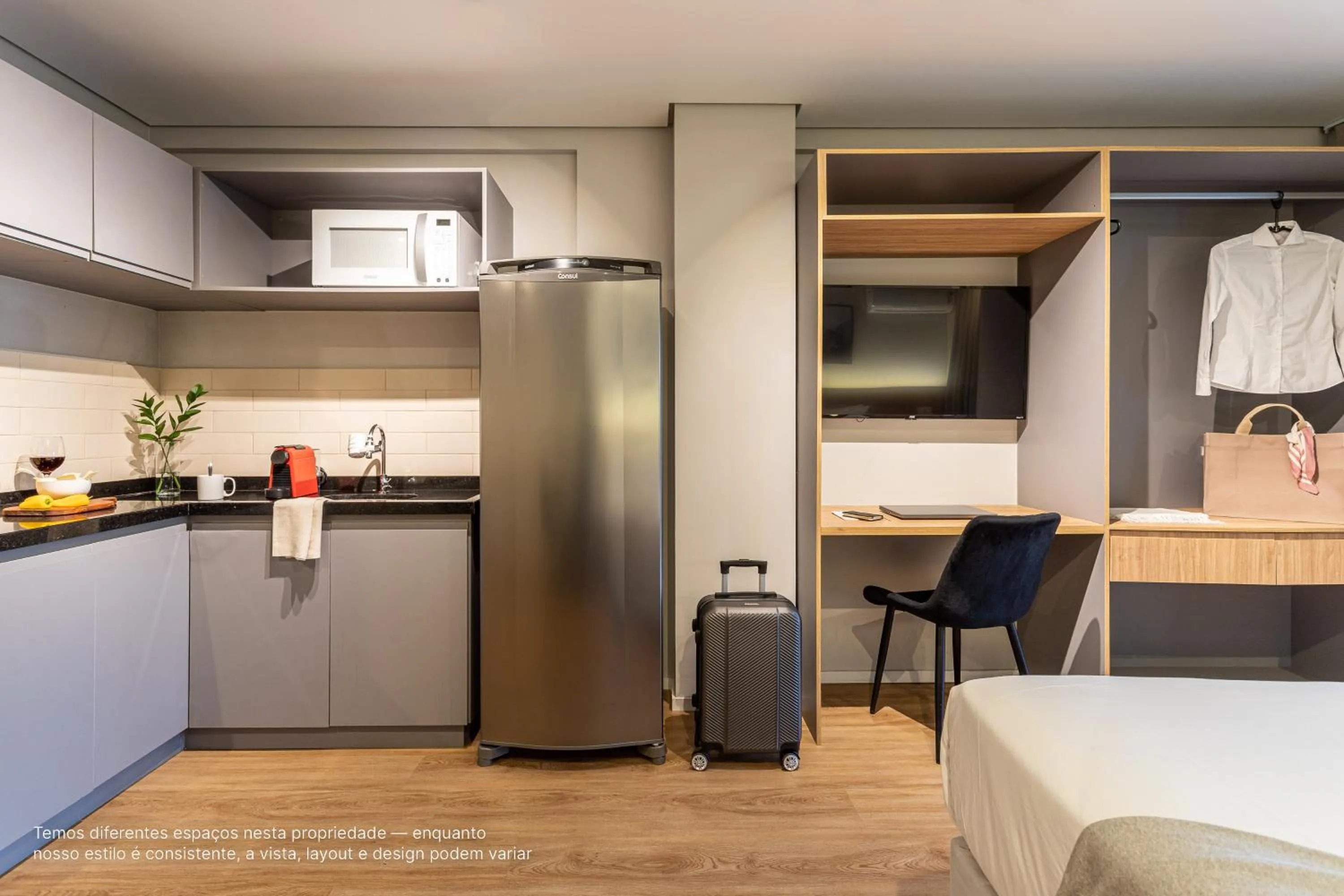 Kitchen or kitchenette in Next Paulista by Viva - Apartamentos completos ao lado da Av Paulista e MASP