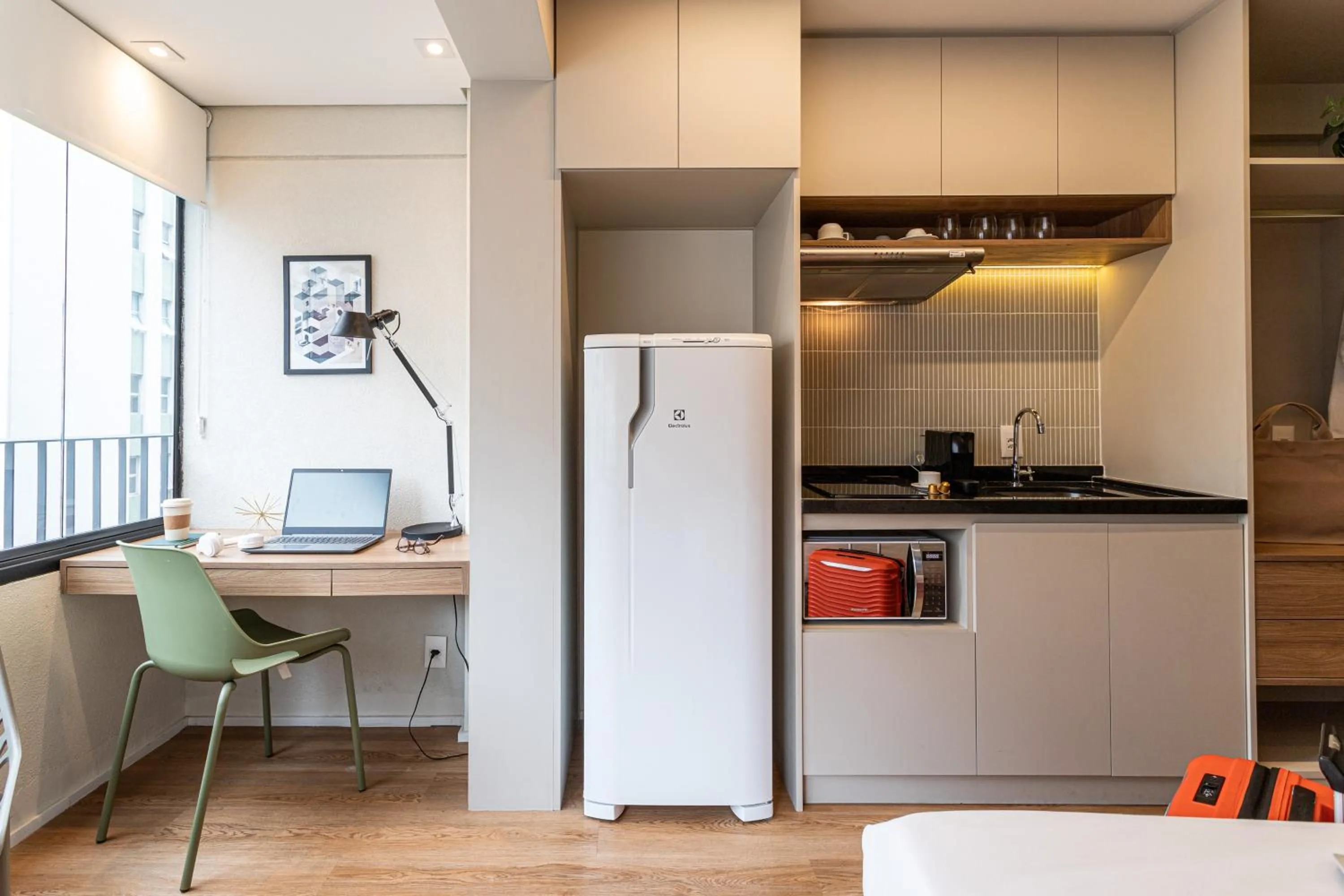 Kitchen or kitchenette in Next Paulista by Viva - Apartamentos completos ao lado da Av Paulista e MASP