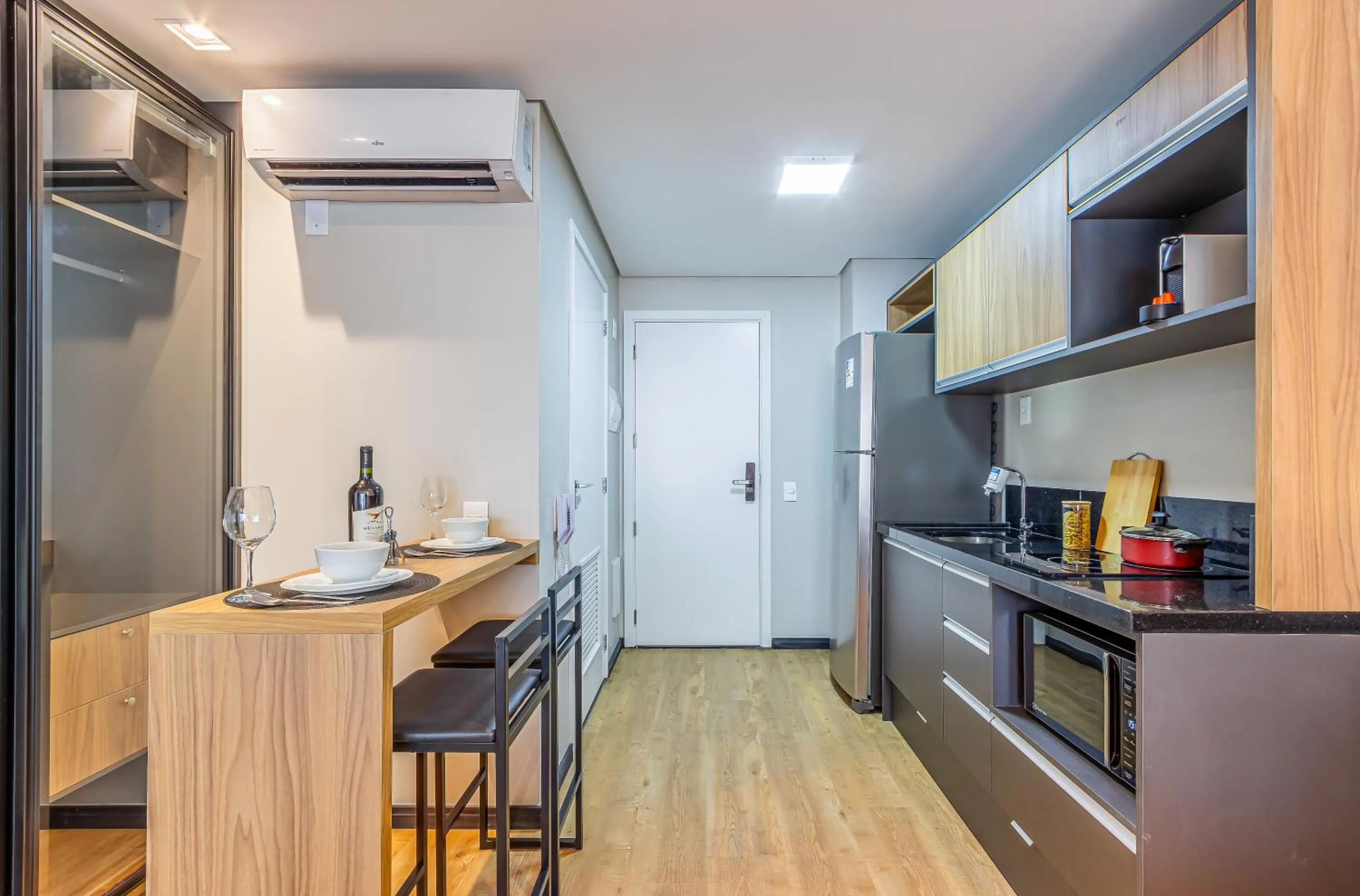 Kitchen or kitchenette in Next Paulista by Viva - Apartamentos completos ao lado da Av Paulista e MASP