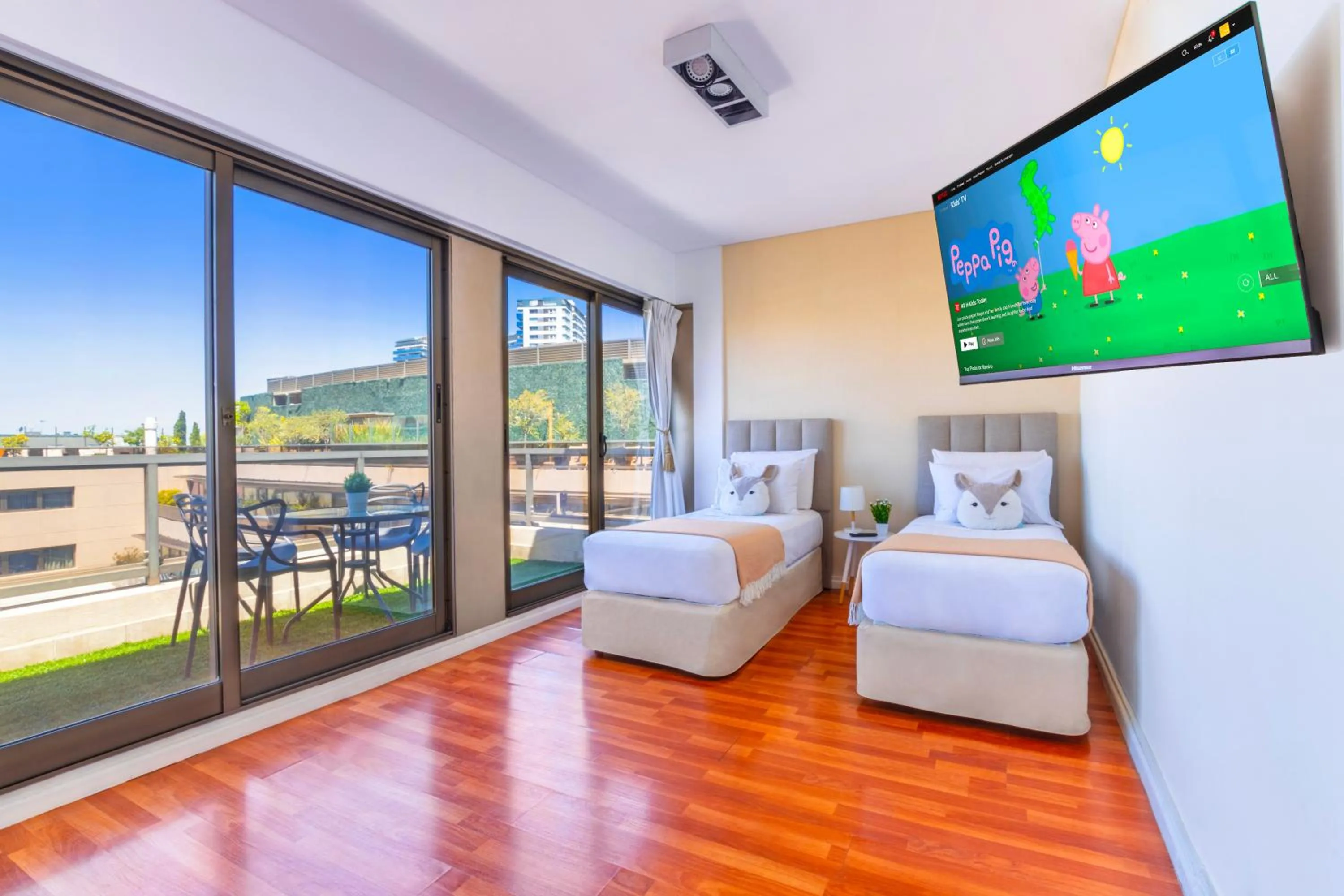 Bedroom, Bed in Luxury Apartments in Puerto Madero