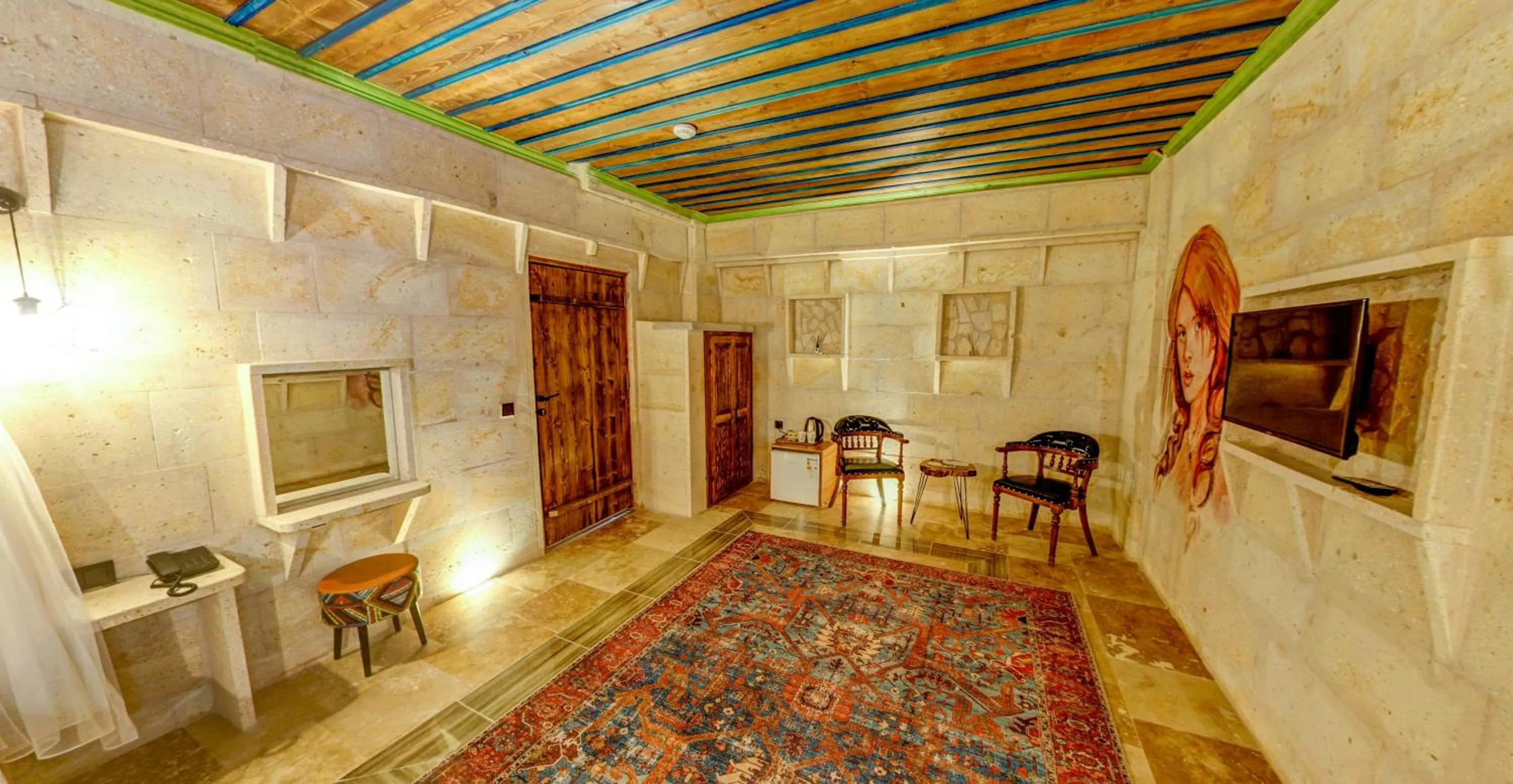 Seating area in AKRİTİS STONE HOUSE