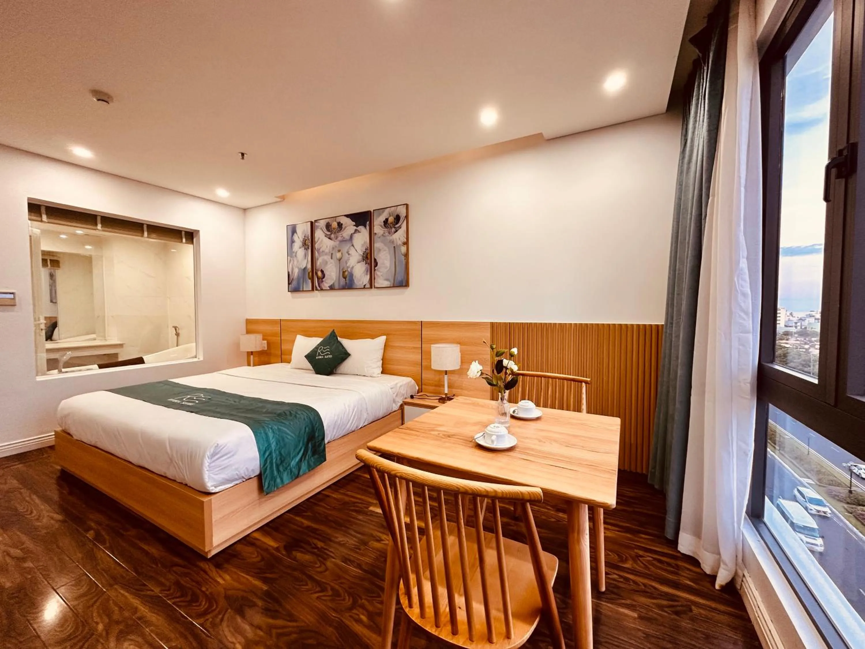 Bed in Rivera Suites