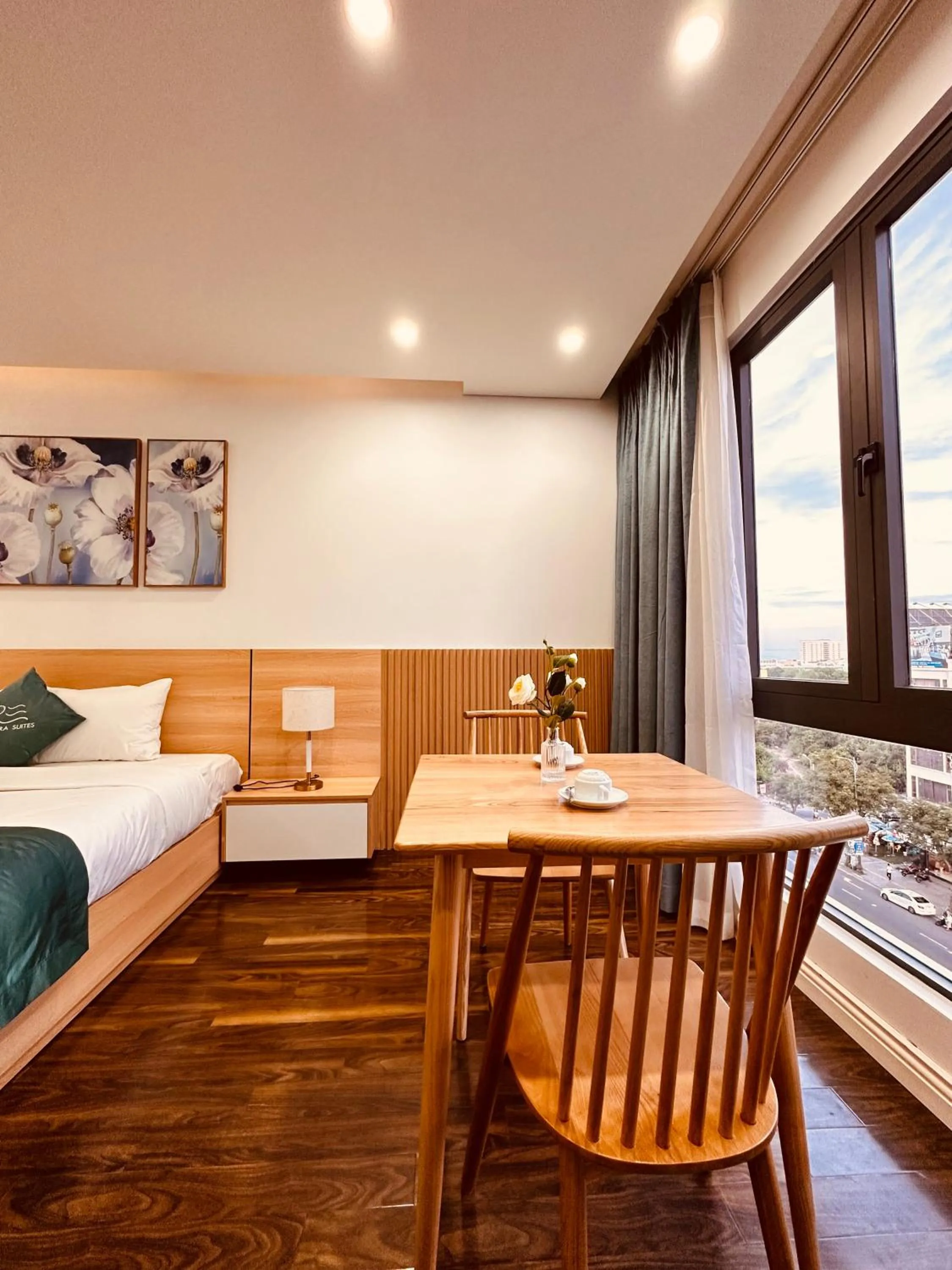 Bed in Rivera Suites