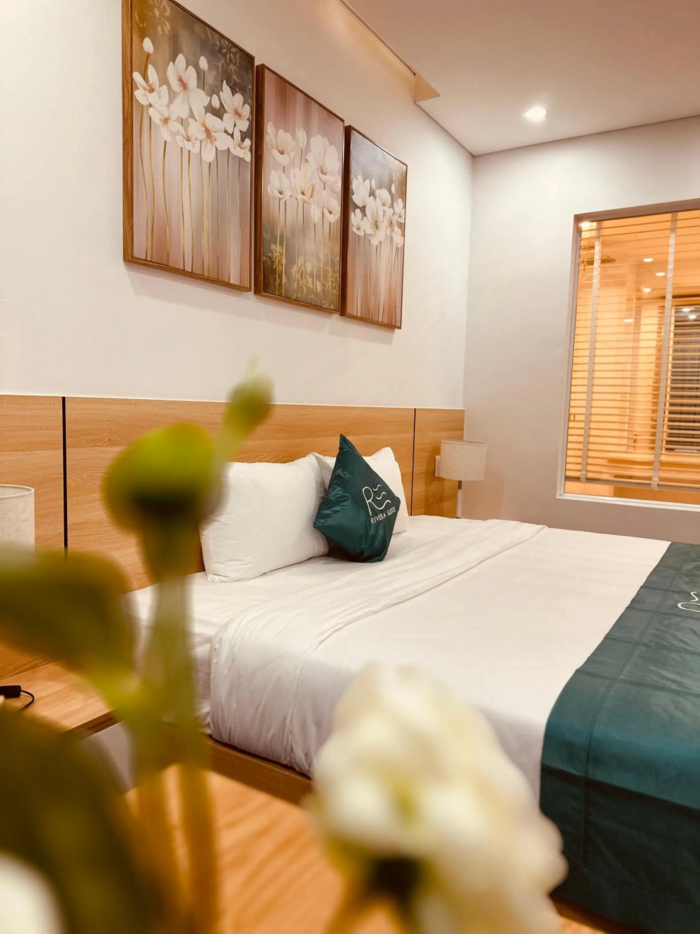 Bed in Rivera Suites