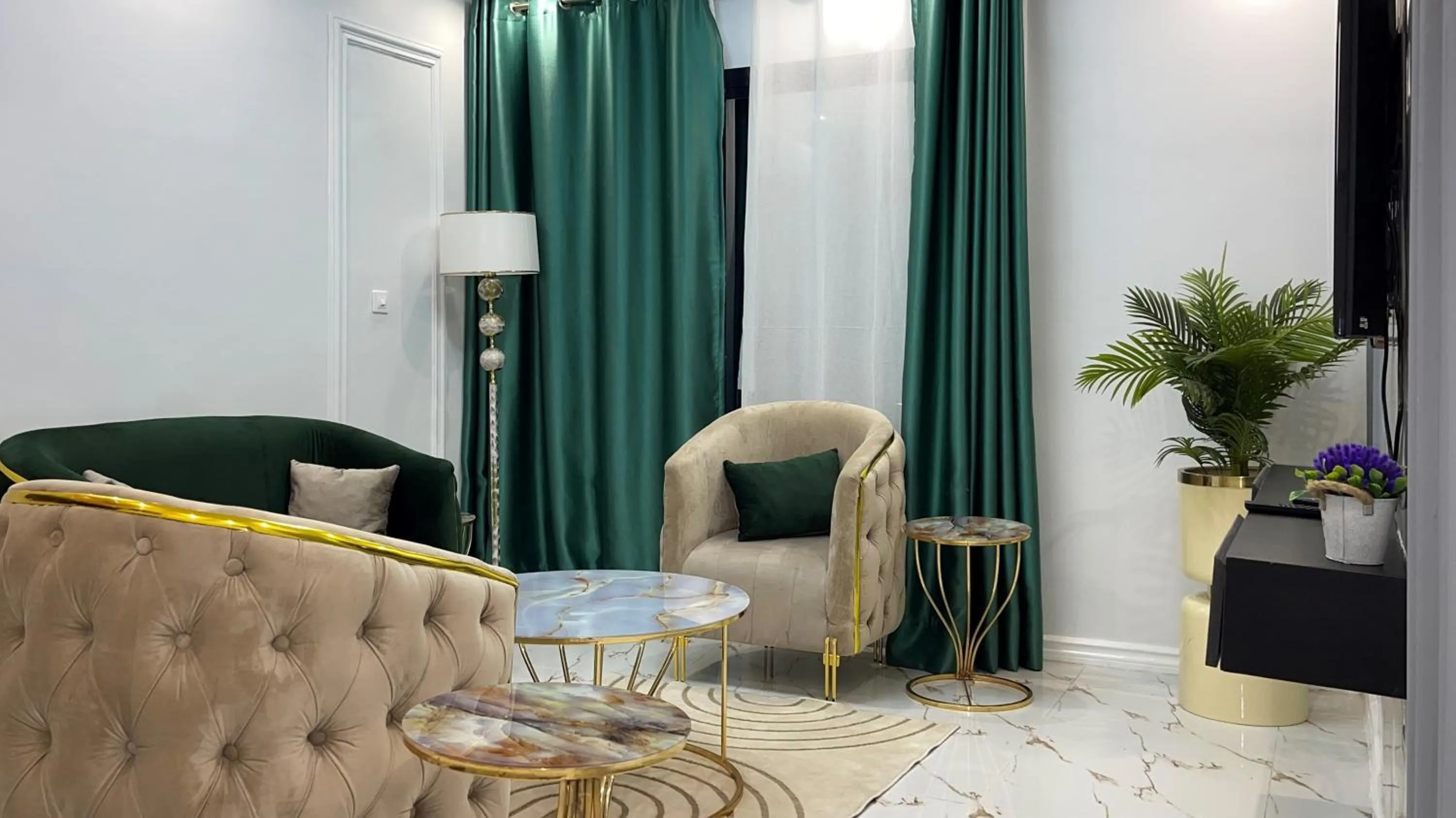 Seating area in Suna' a Home Bonapriso