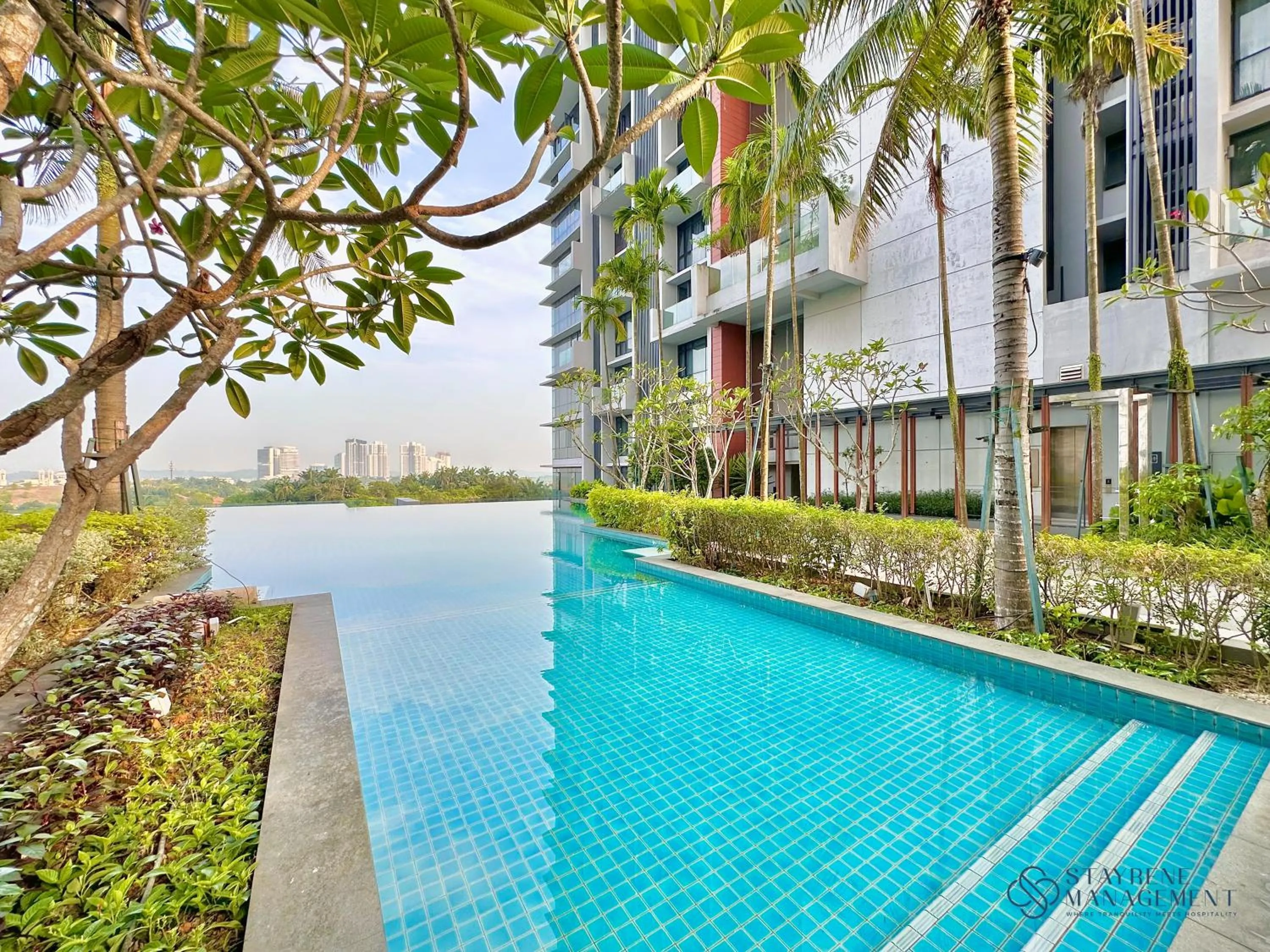 Swimming pool in Grand Medini Residence Nusajaya by Stayrene