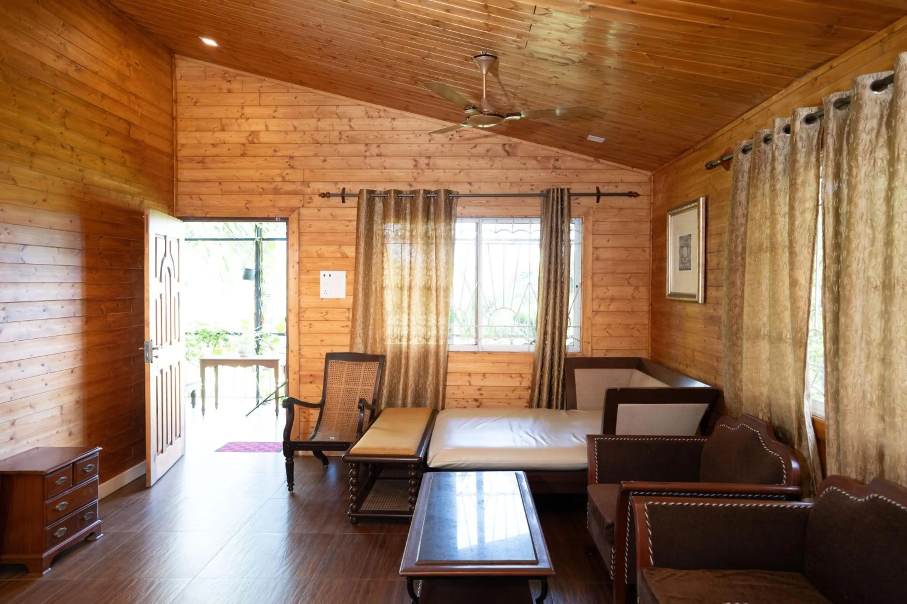Seating area in Nasya Beachside Cottages