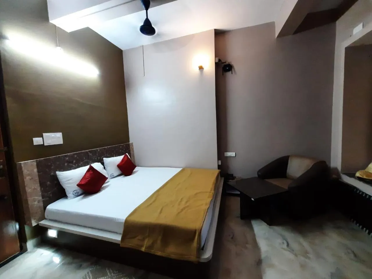 Bedroom, Bed in Hotel Golden Heights Gokarna