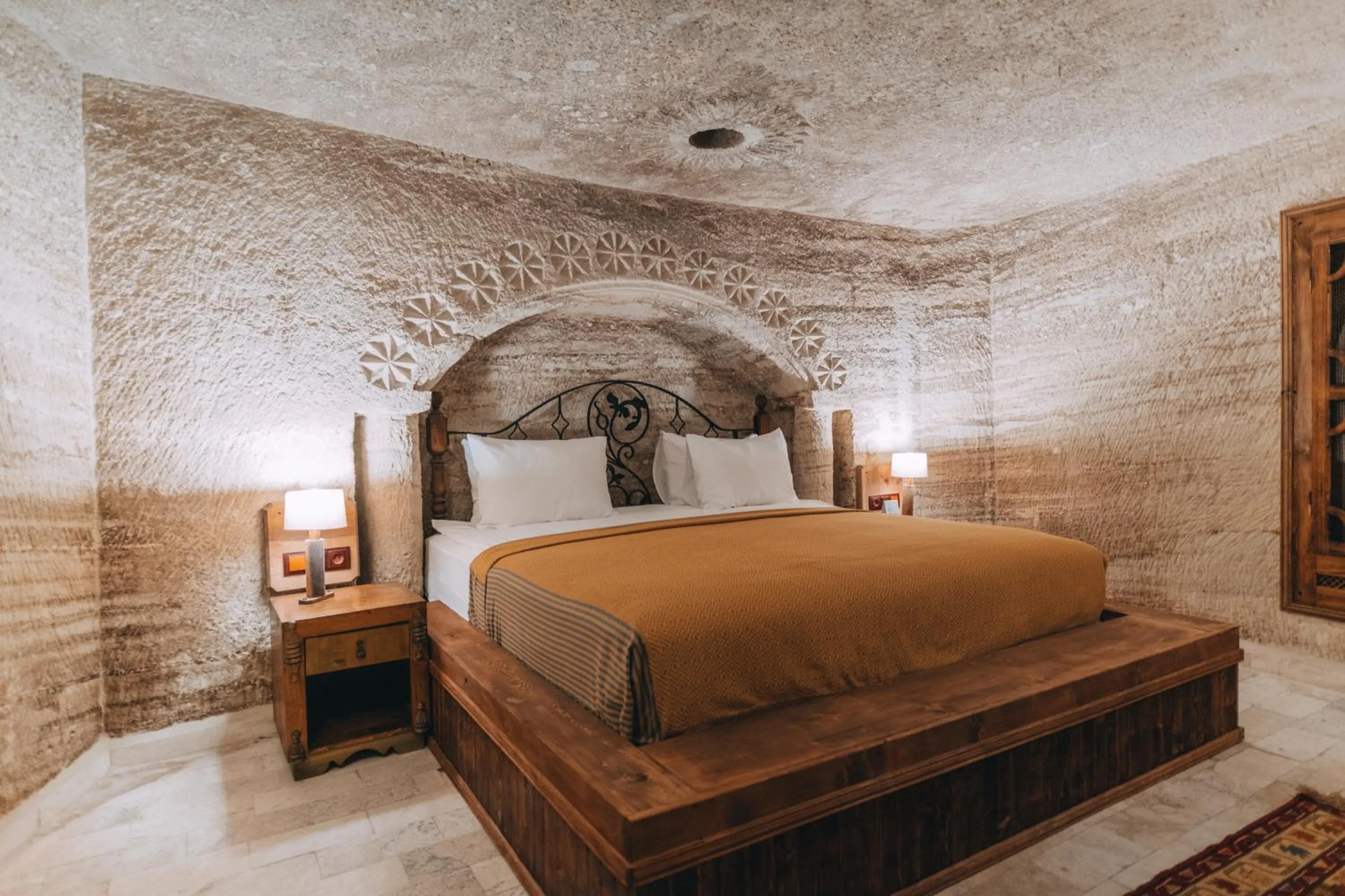 Bed in Sora Cave Hotel