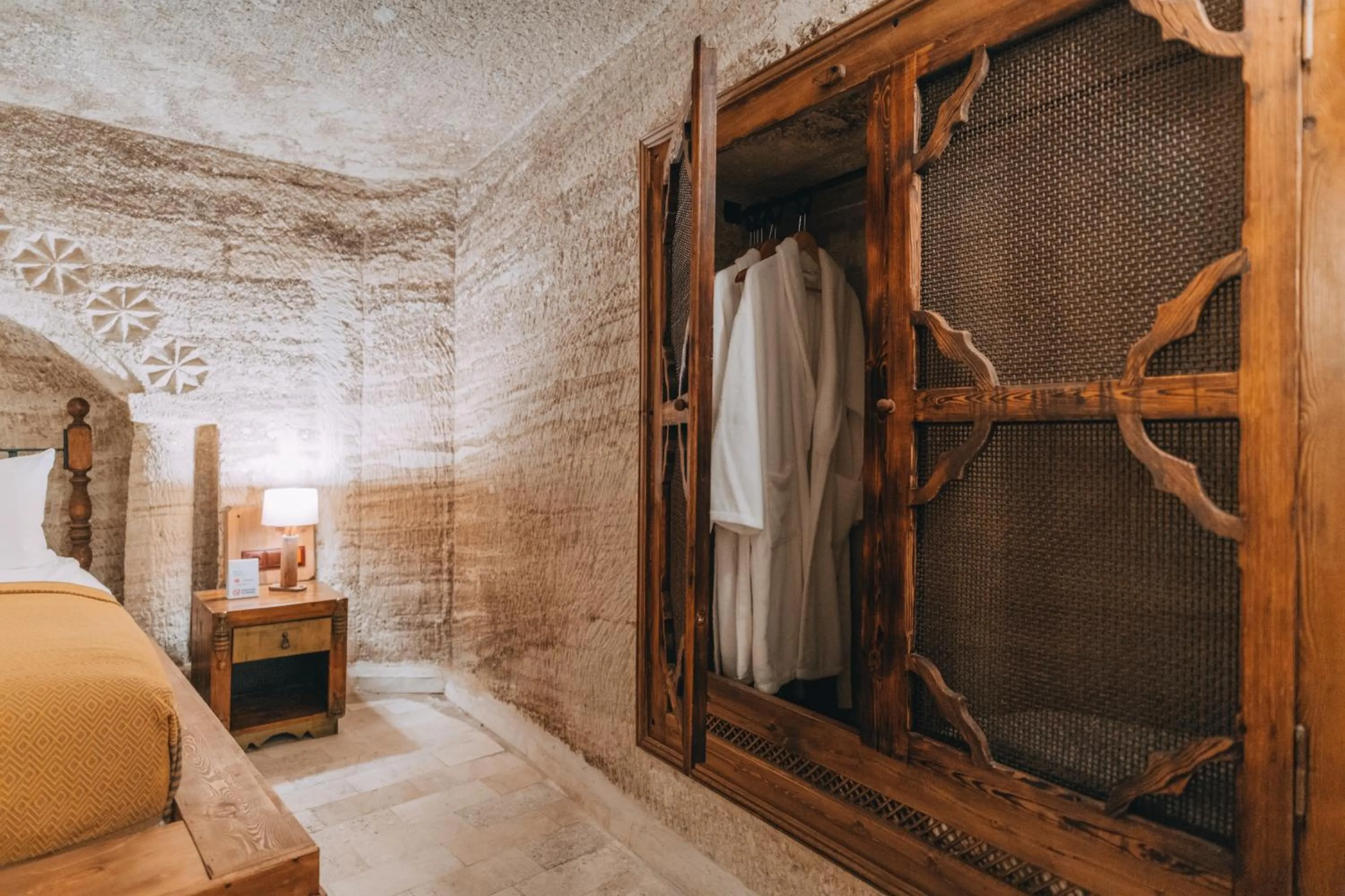 Bed in Sora Cave Hotel