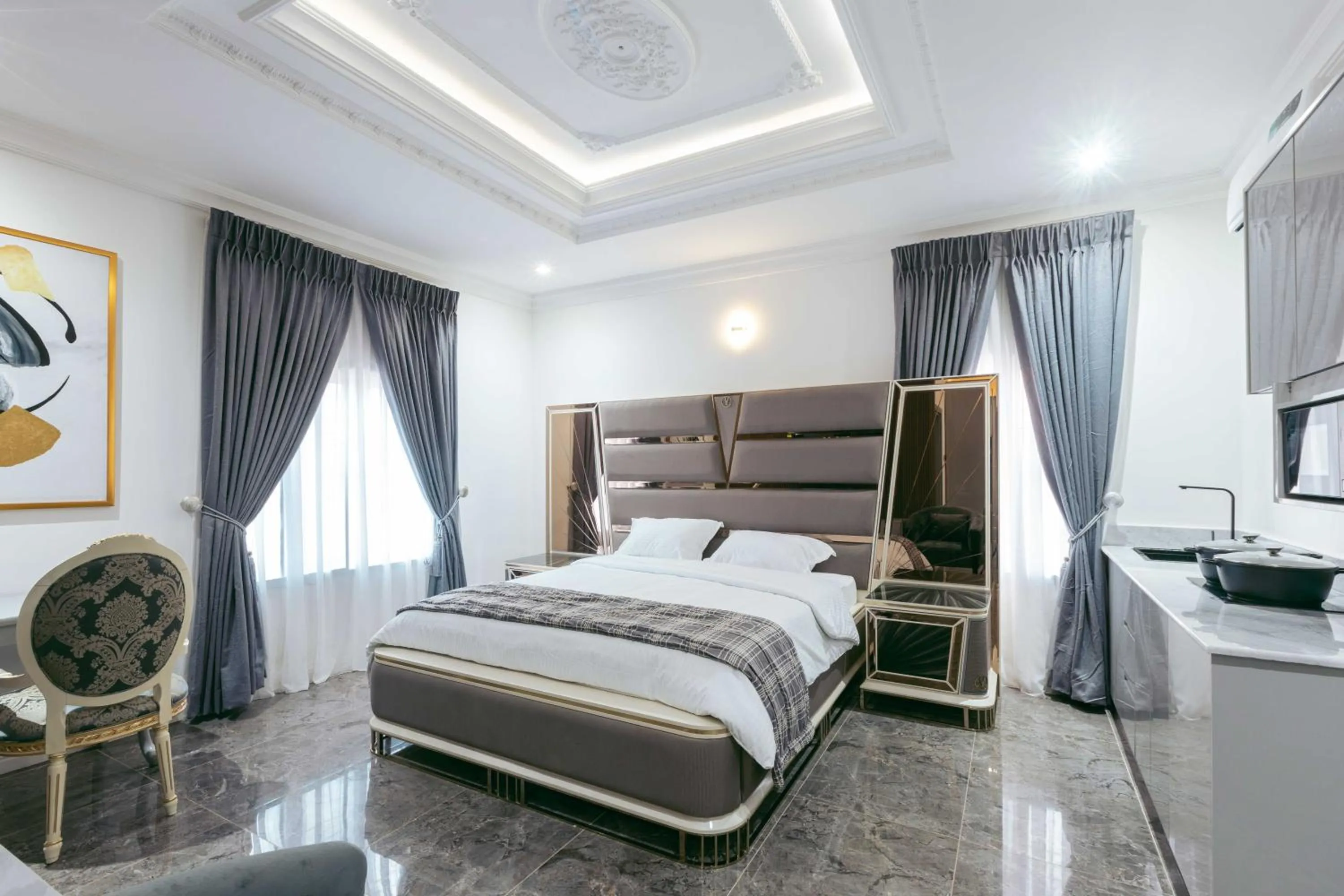 Bed in Phoenix Luxury Apartments