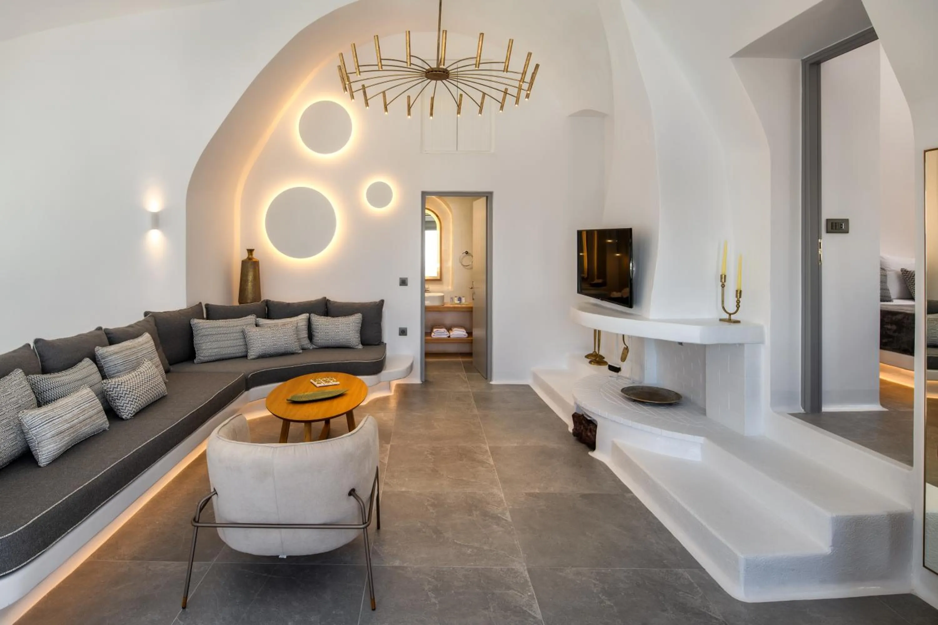 Living room in Eteoro Suites