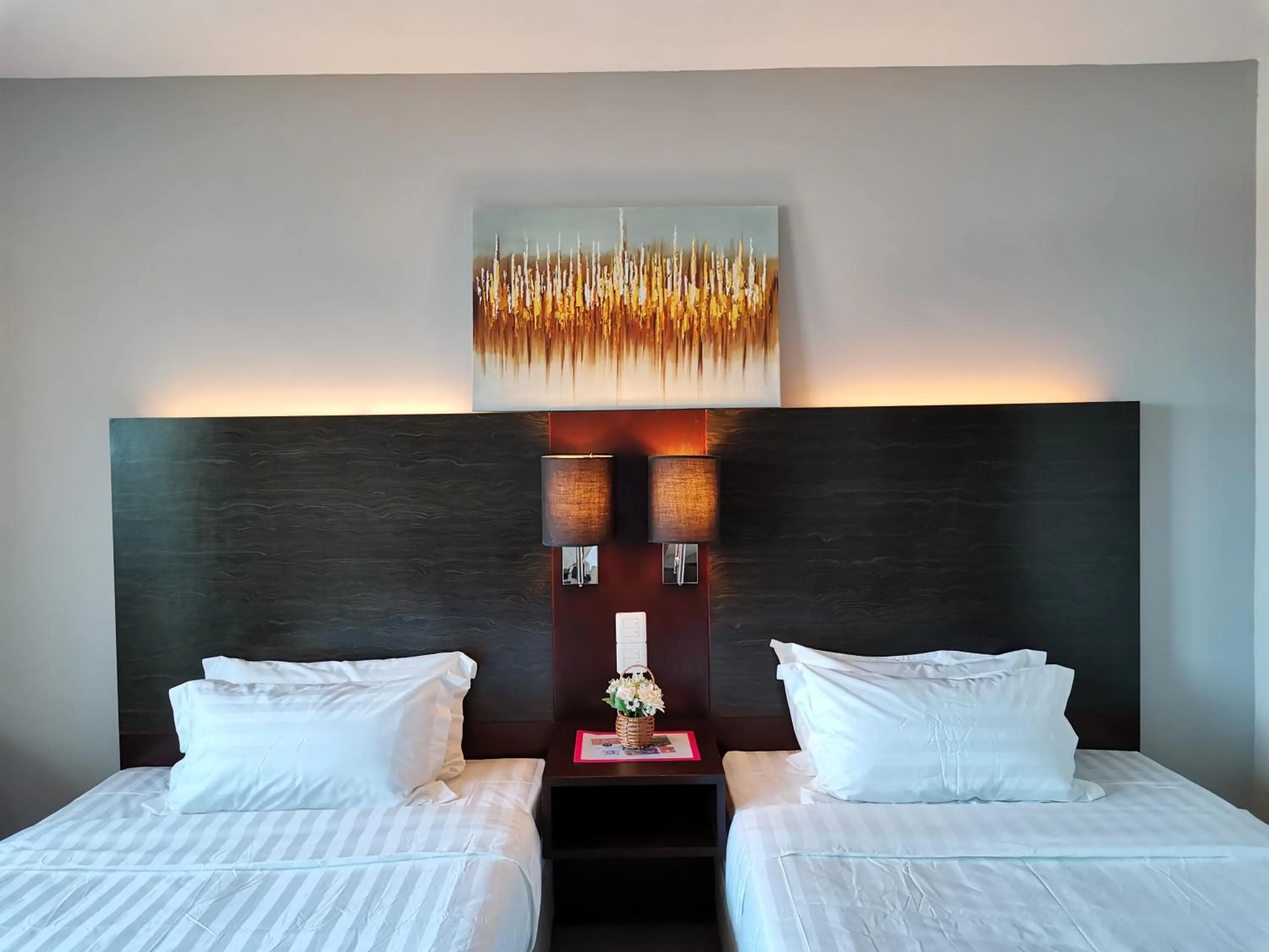 Bed in Greenage MingSuite 明绿时代套房 Kota Kinabalu 亚庇市中心