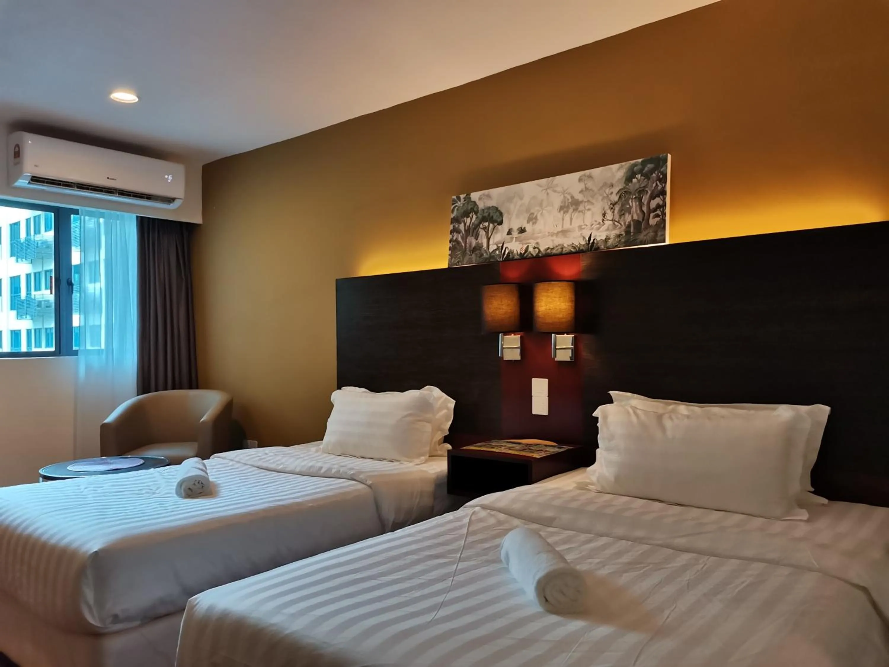 Bed in Greenage MingSuite 明绿时代套房 Kota Kinabalu 亚庇市中心