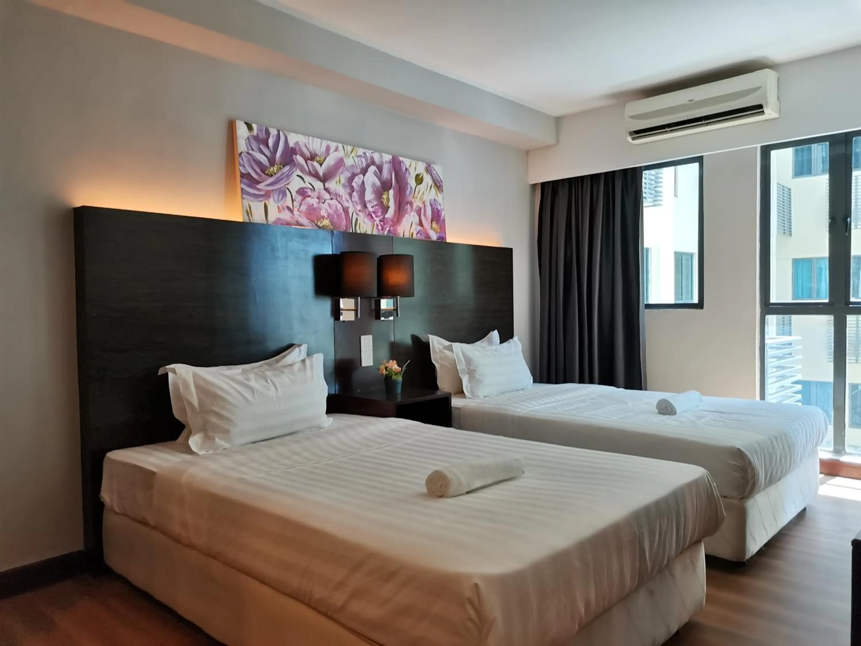 Bed in Greenage MingSuite 明绿时代套房 Kota Kinabalu 亚庇市中心