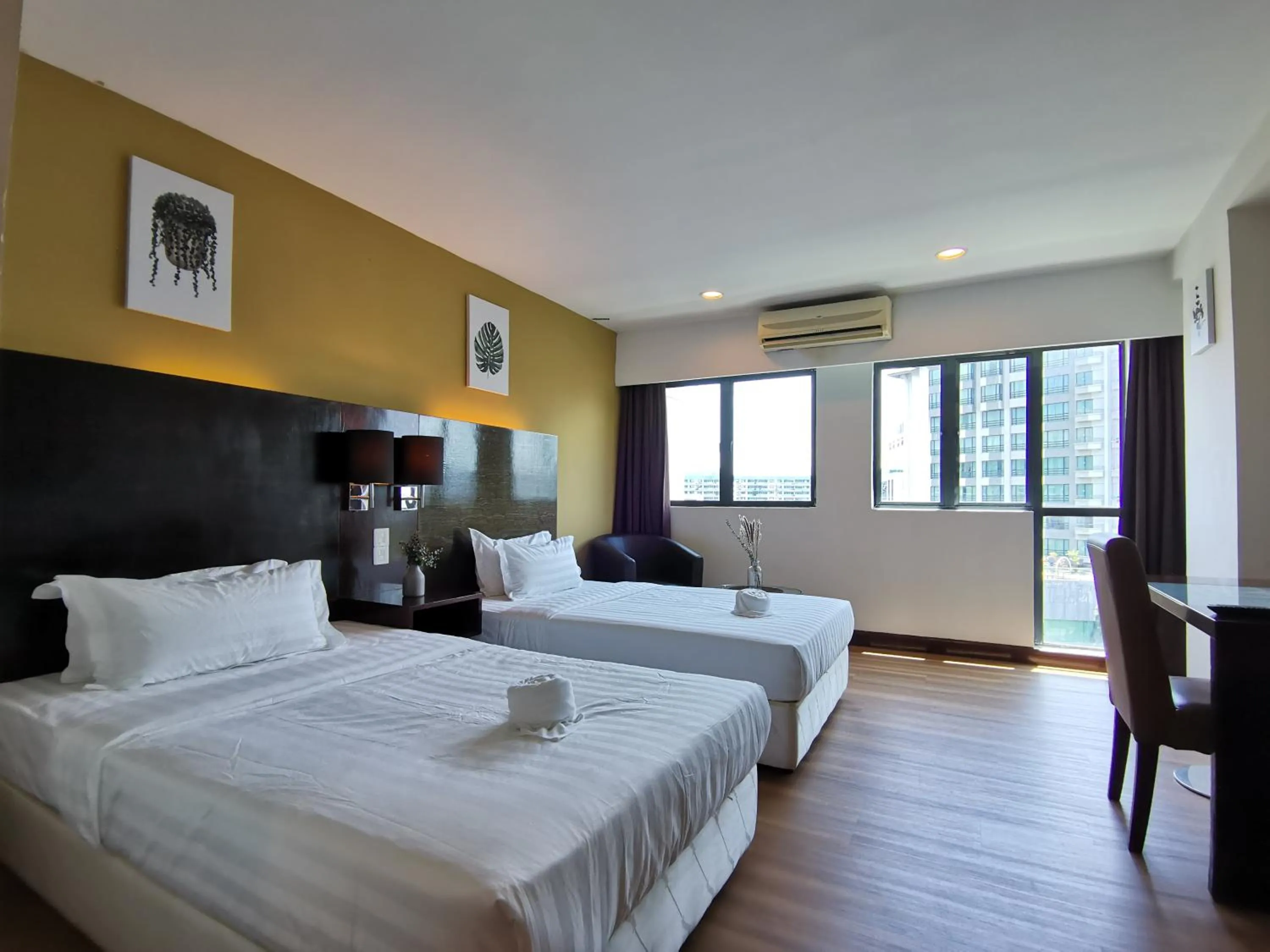 Bed in Greenage MingSuite 明绿时代套房 Kota Kinabalu 亚庇市中心