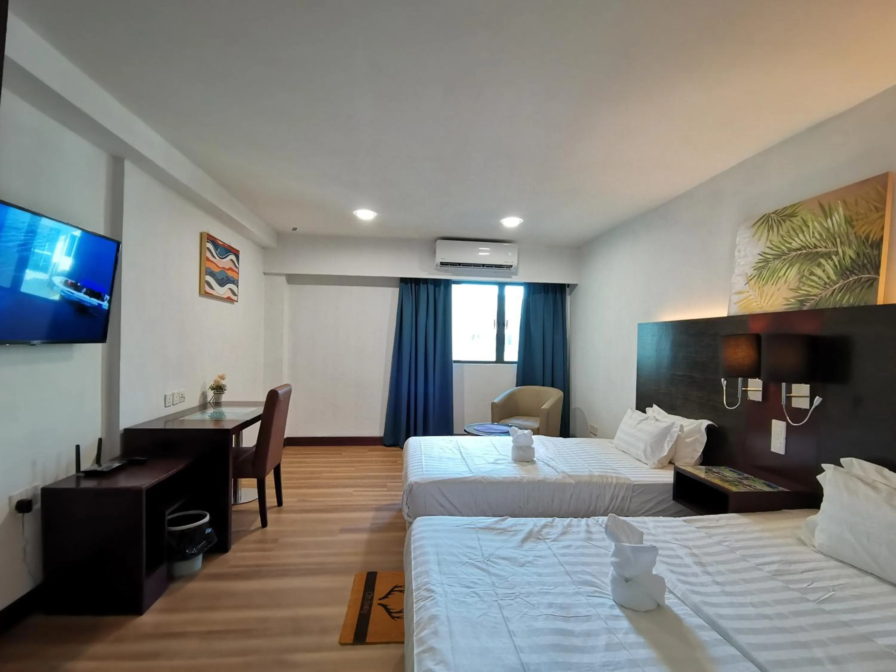 Bed in Greenage MingSuite 明绿时代套房 Kota Kinabalu 亚庇市中心
