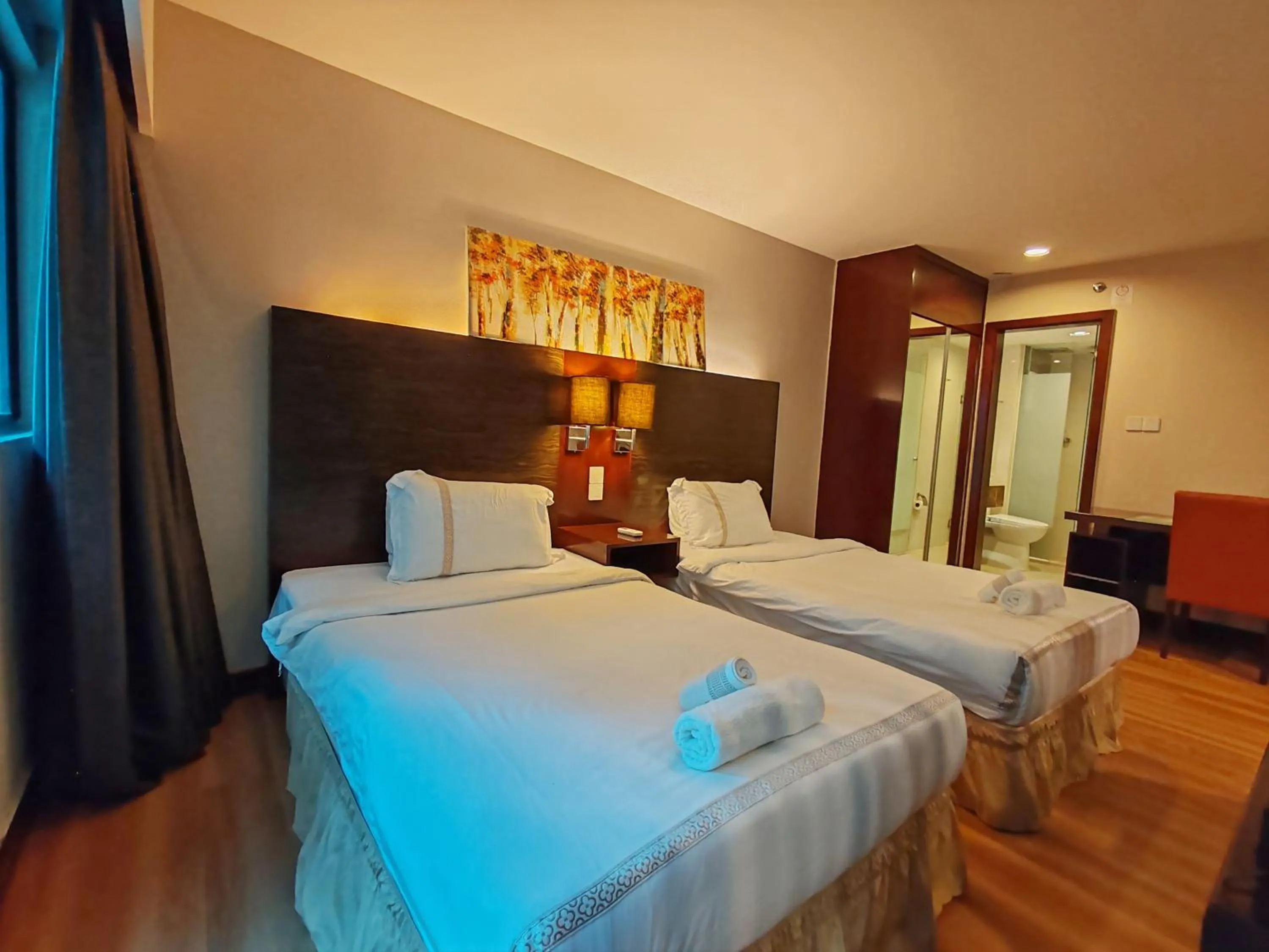 Bed in Greenage MingSuite 明绿时代套房 Kota Kinabalu 亚庇市中心