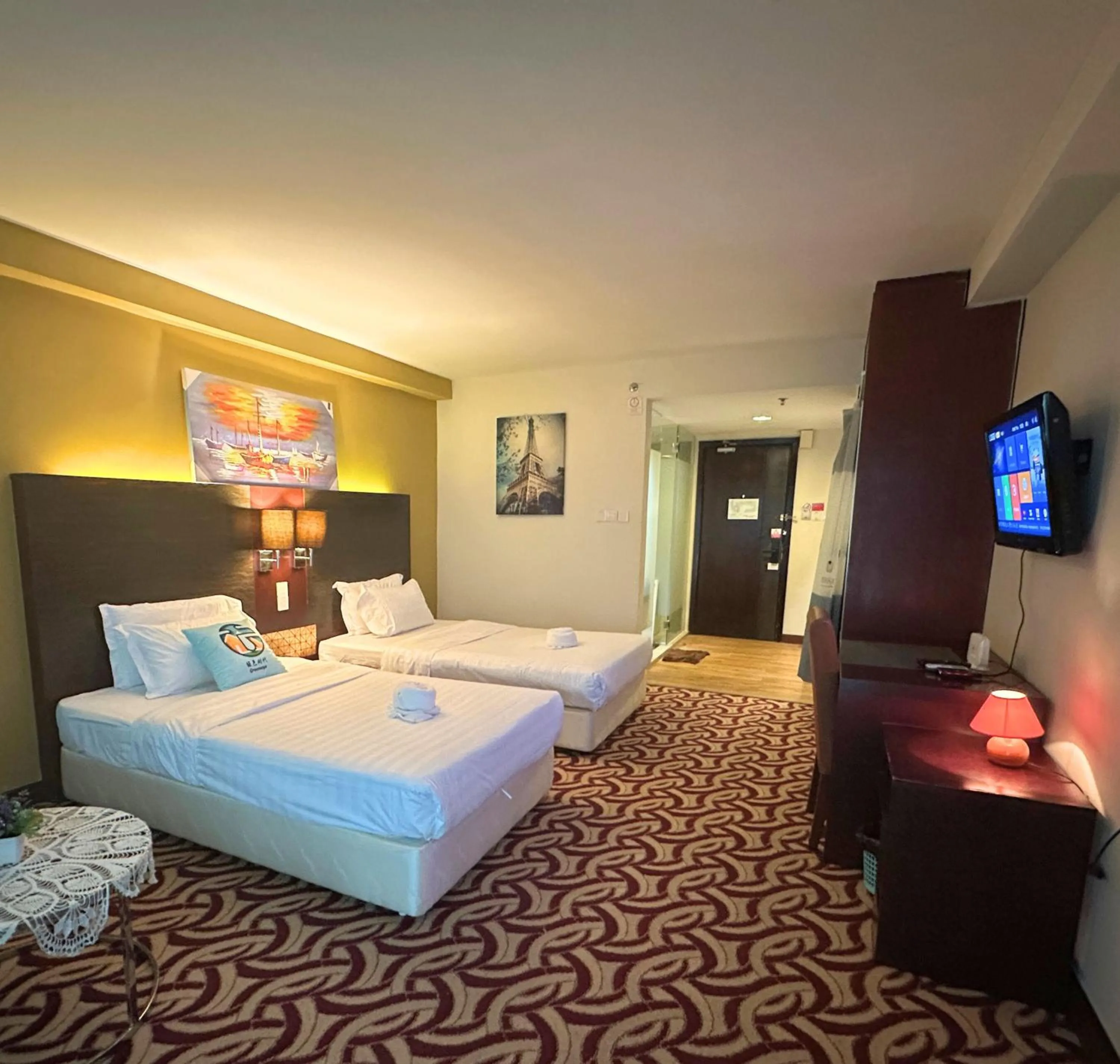 Bed in Greenage MingSuite 明绿时代套房 Kota Kinabalu 亚庇市中心