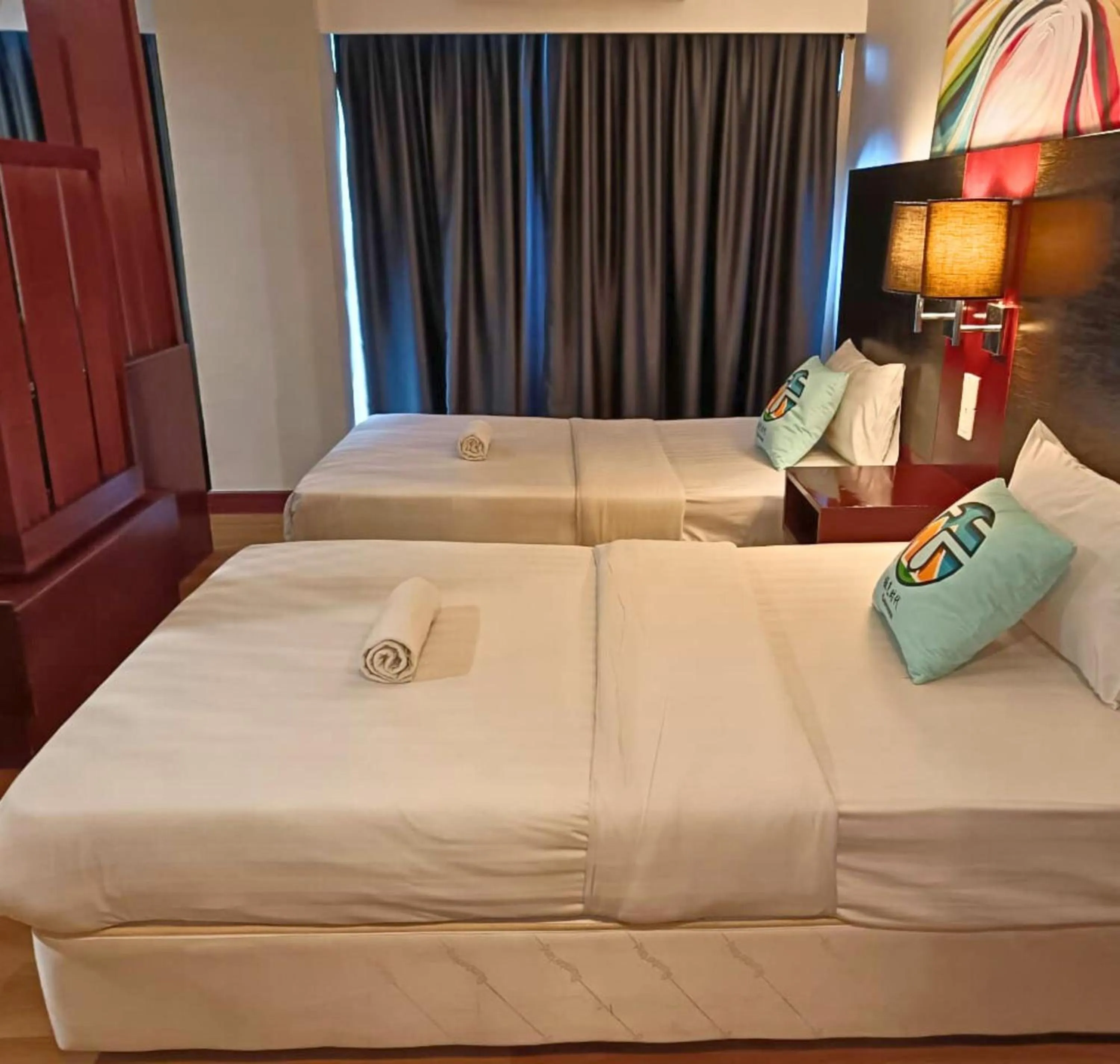 Bed in Greenage MingSuite 明绿时代套房 Kota Kinabalu 亚庇市中心