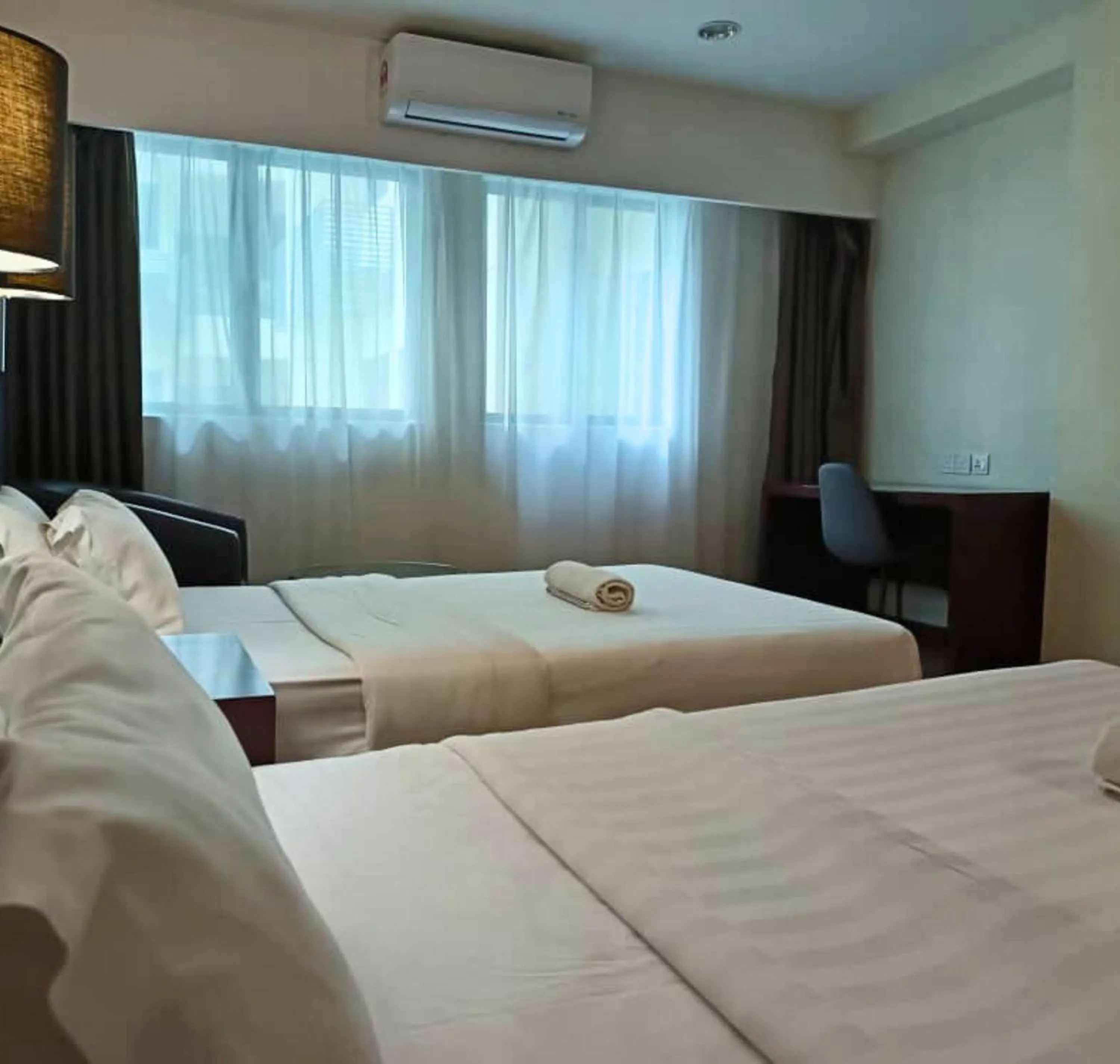 Bed in Greenage MingSuite 明绿时代套房 Kota Kinabalu 亚庇市中心