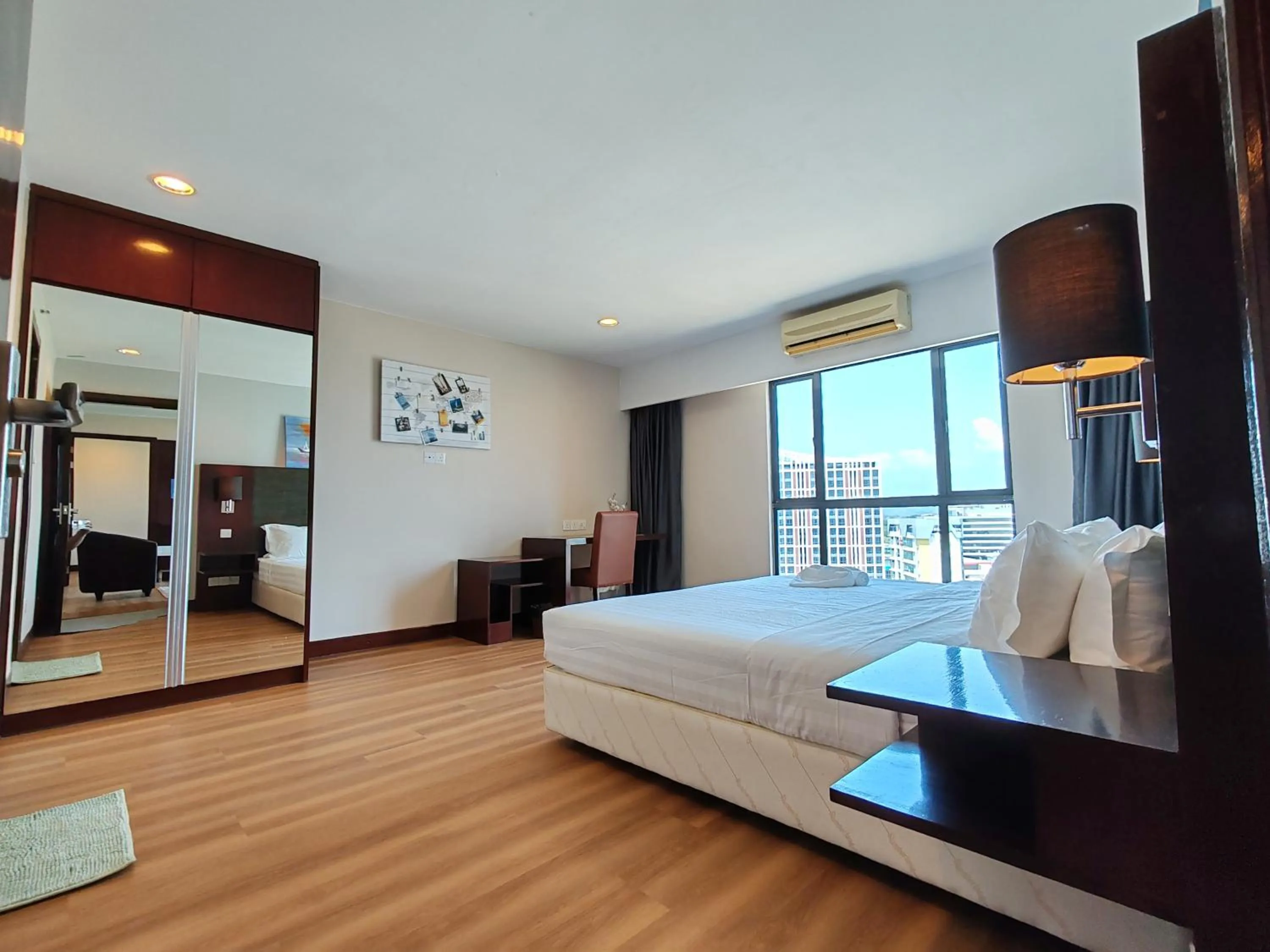 Bed in Greenage MingSuite 明绿时代套房 Kota Kinabalu 亚庇市中心