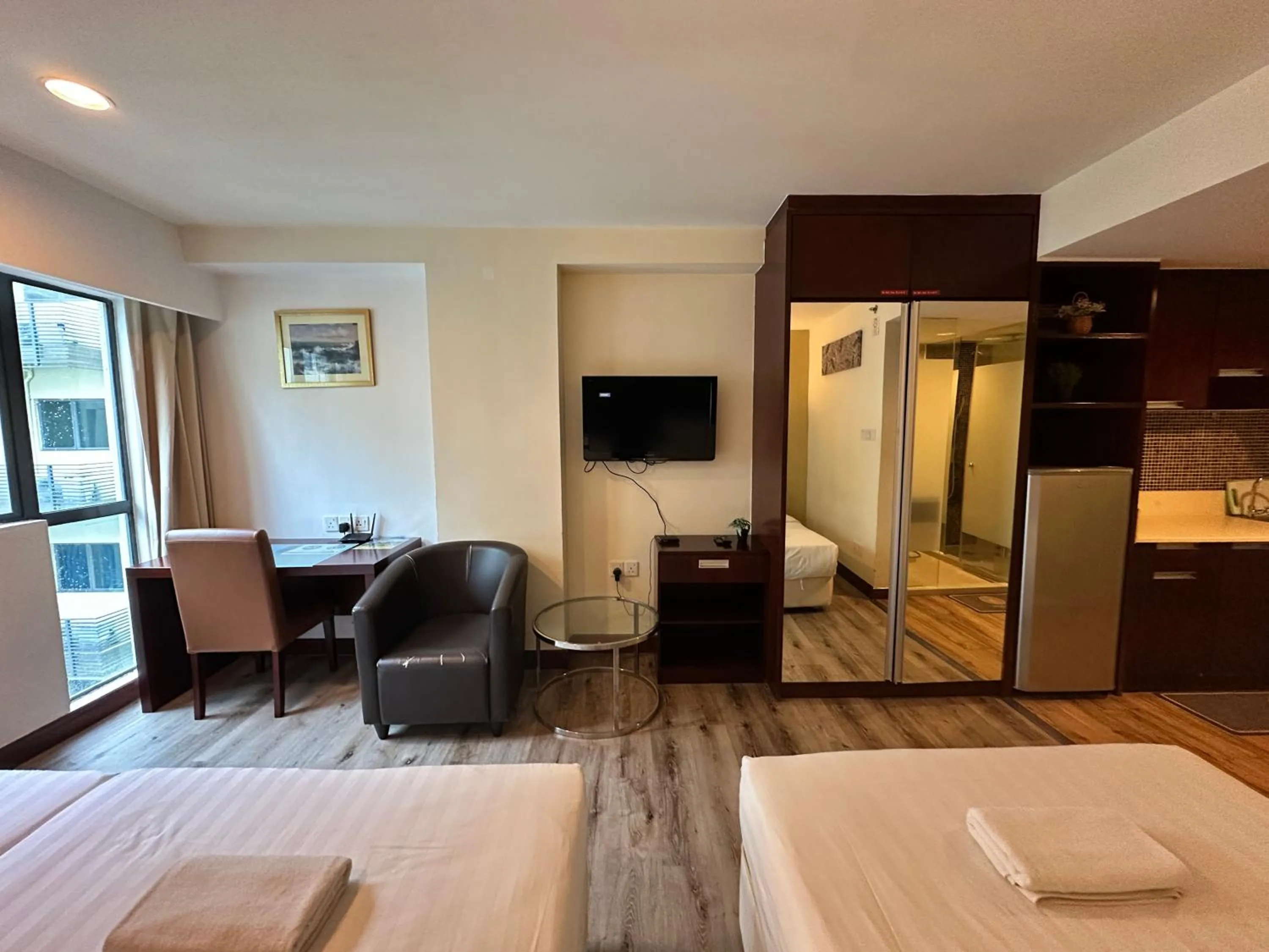 TV and multimedia, Bed in Greenage MingSuite 明绿时代套房 Kota Kinabalu 亚庇市中心